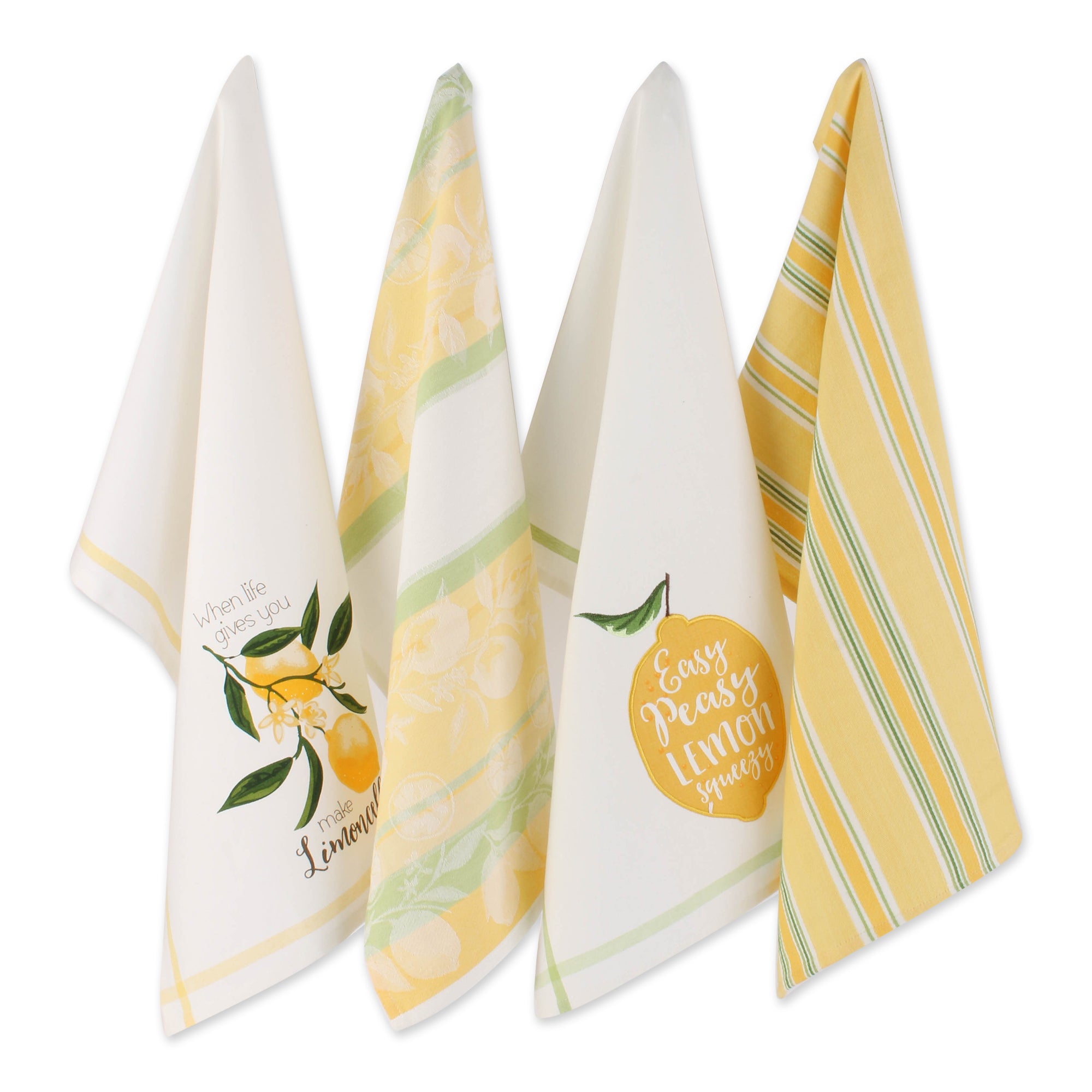 Dii Lemon Bliss Kitchen Textiles, 18X28, Lemon Bliss, 4 Pieces
