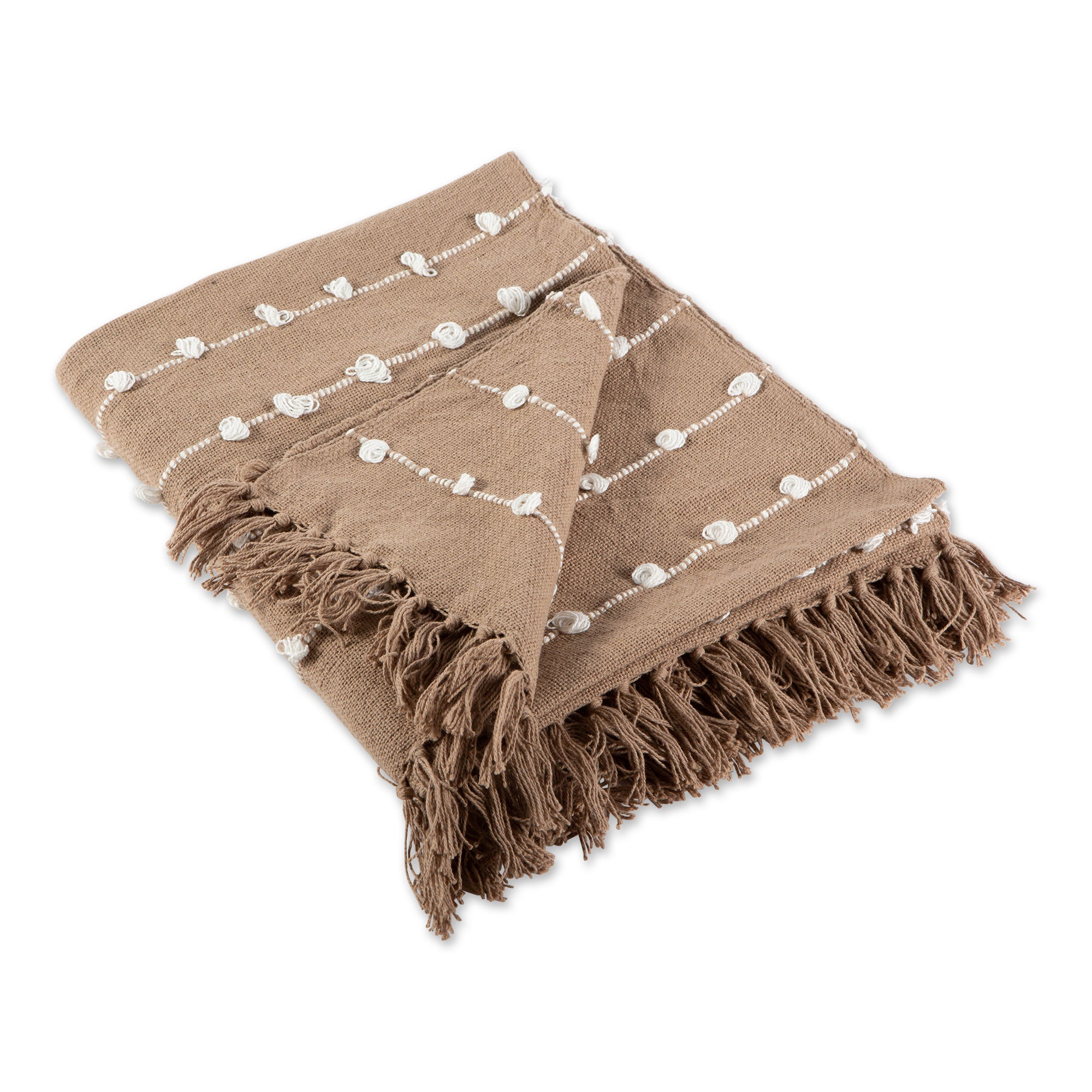 Dii Stone Woven Loop Throw