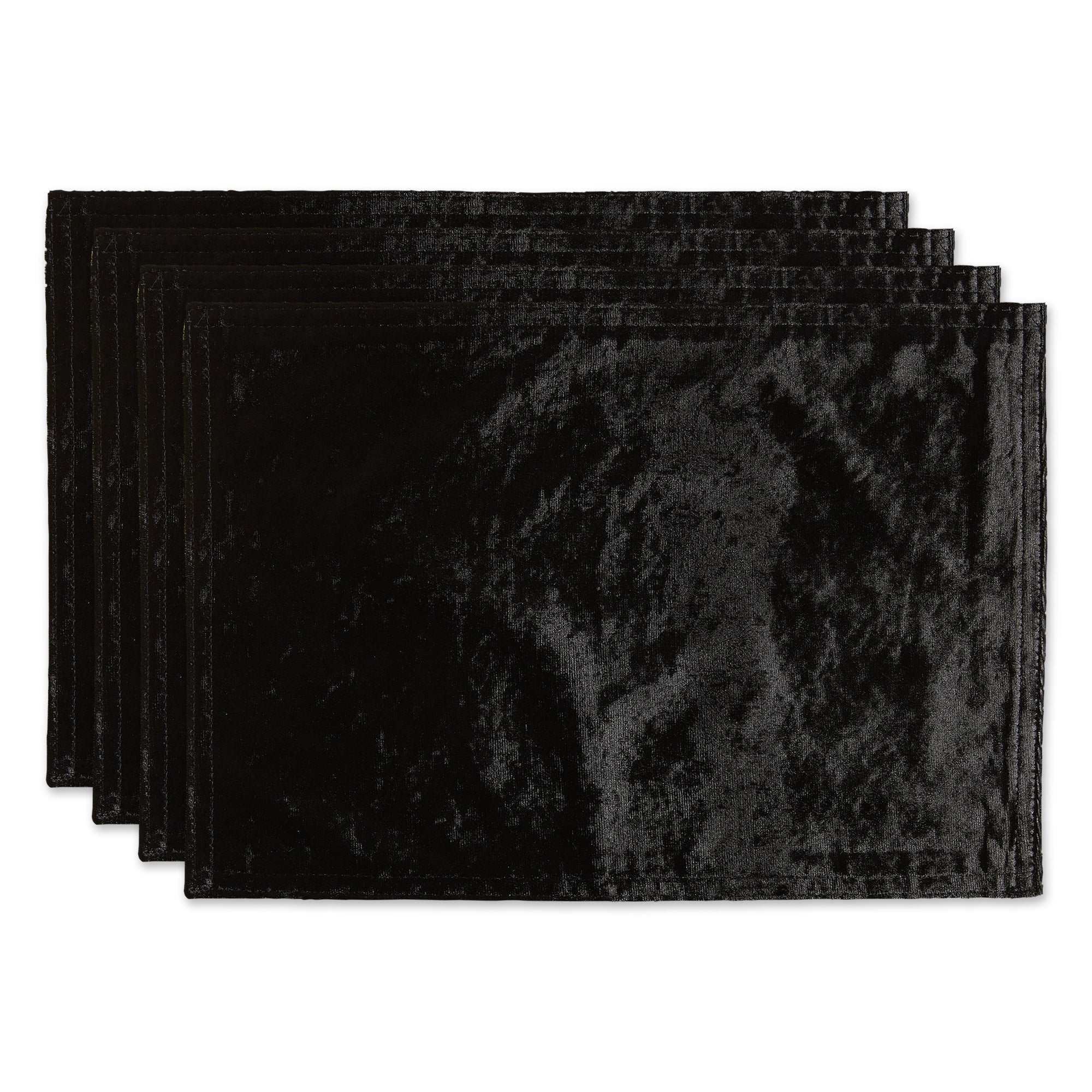 Dii Black Velvet Placemat (Set Of 4)