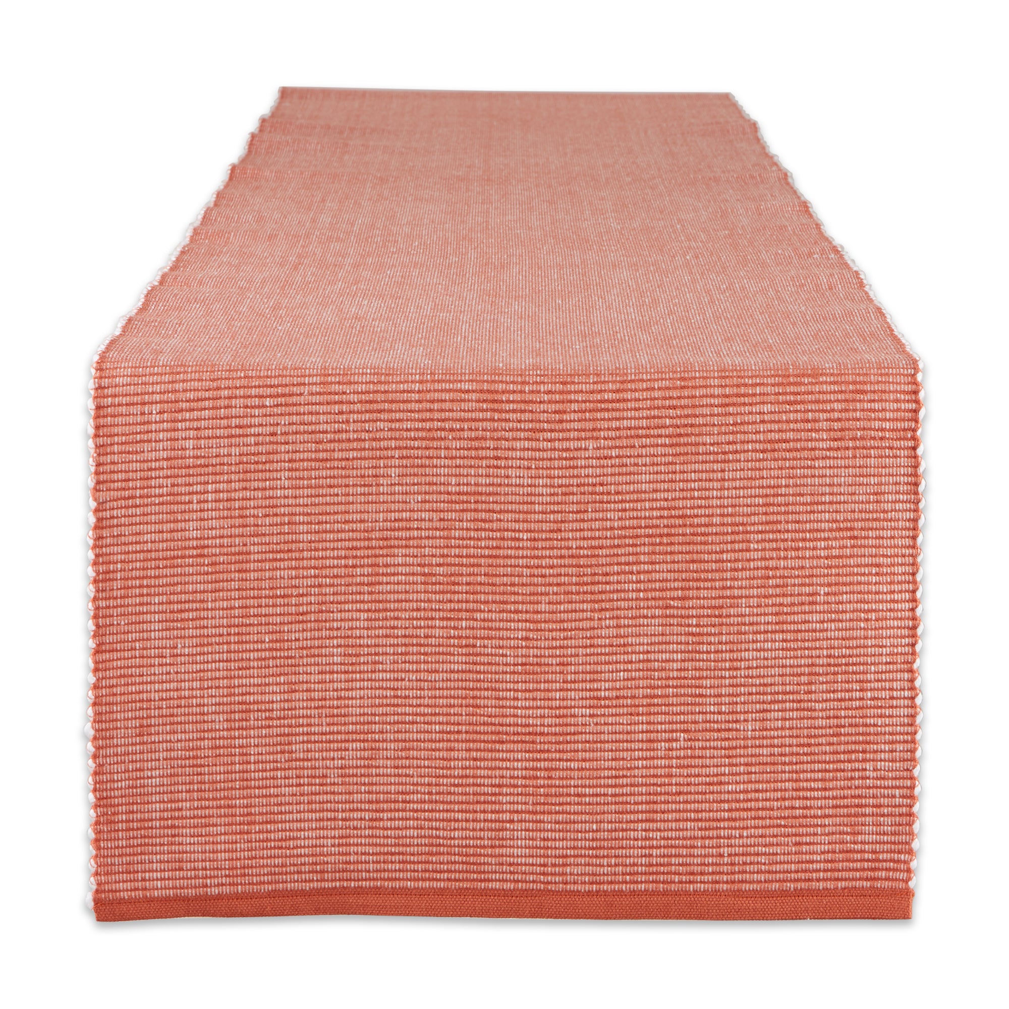 Dii Vintage Red & White 2-Tone Ribbed Table Runner