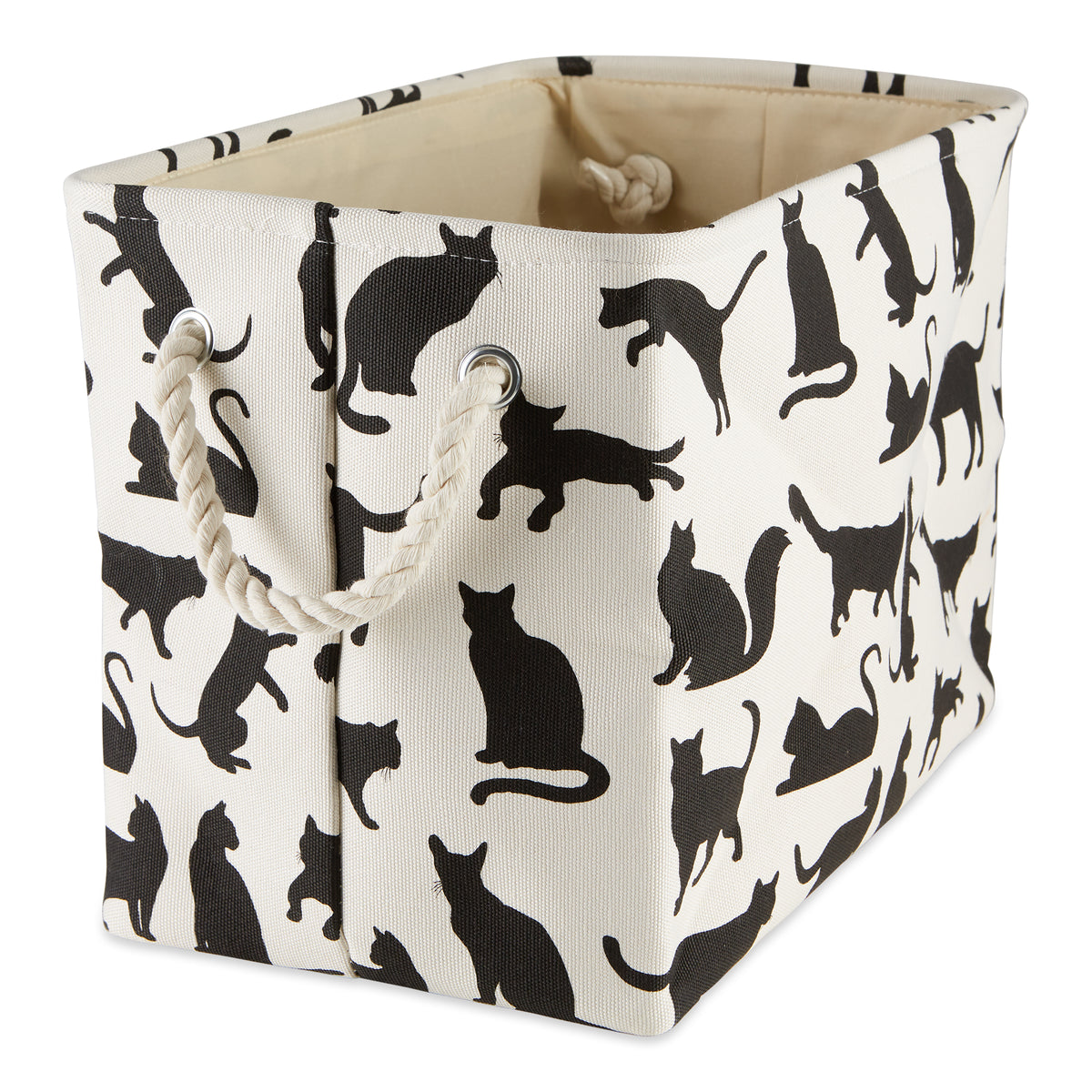 Dii Polyester Pet Bin Cats Meow Rectangle Large