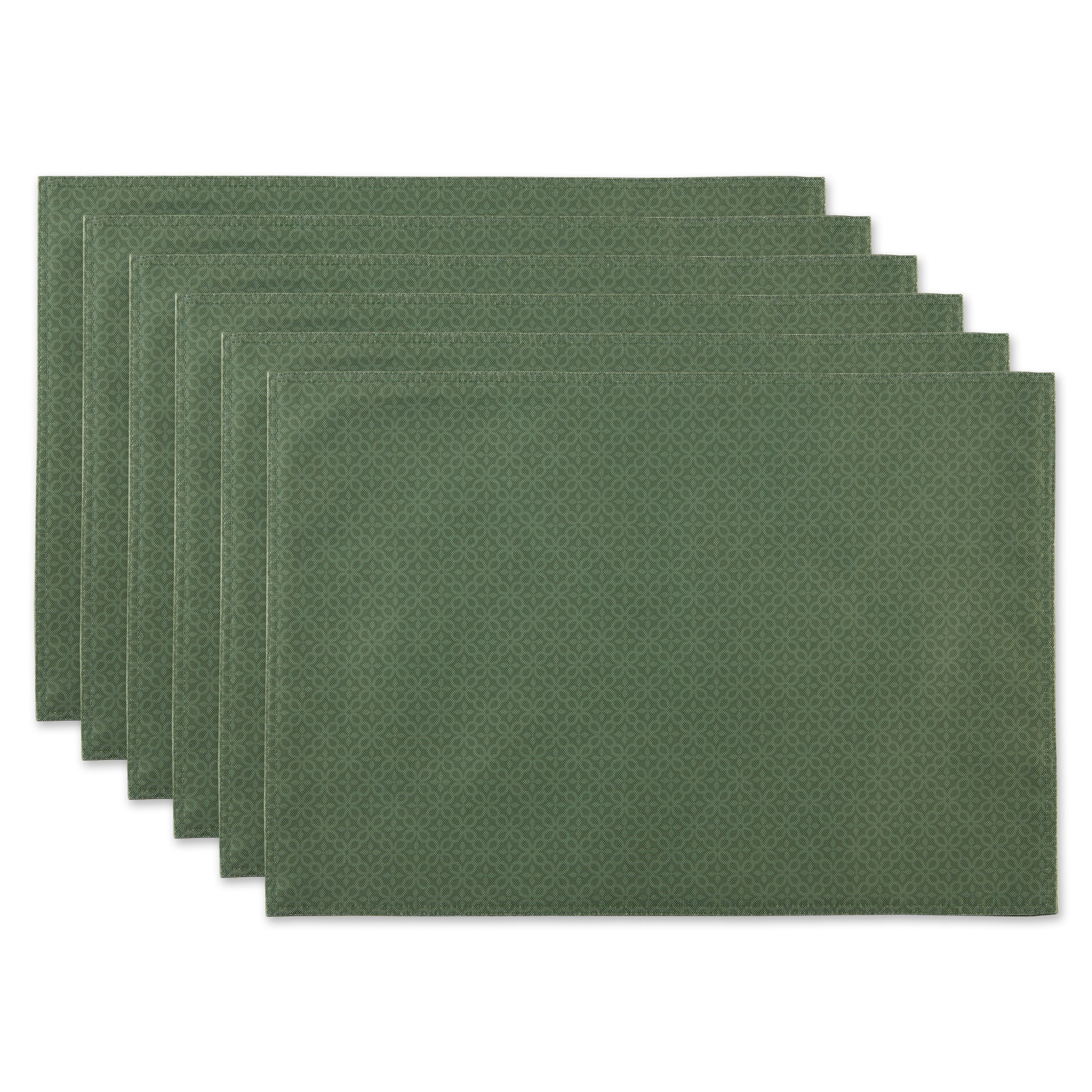 Dii Artichoke Tonal Lattice Print Outdoor  Placemat (Set Of 6)