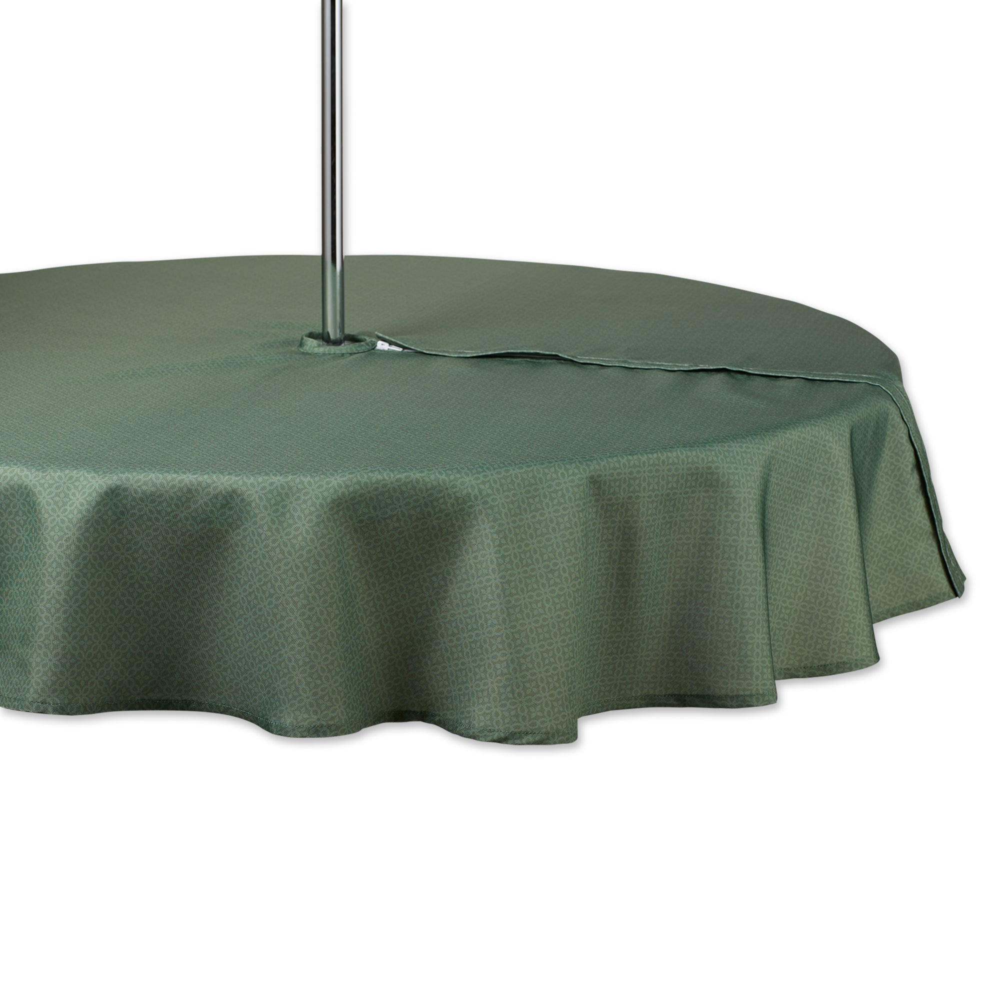 Dii Artichoke Tonal Lattice Print Outdoor Tablecloth With Zipper 60 Round