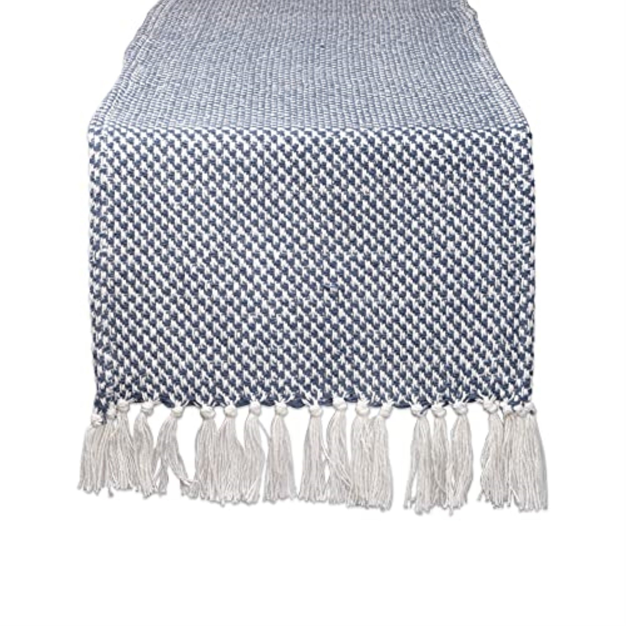 Dii French Blue Woven Table Runner 15X108