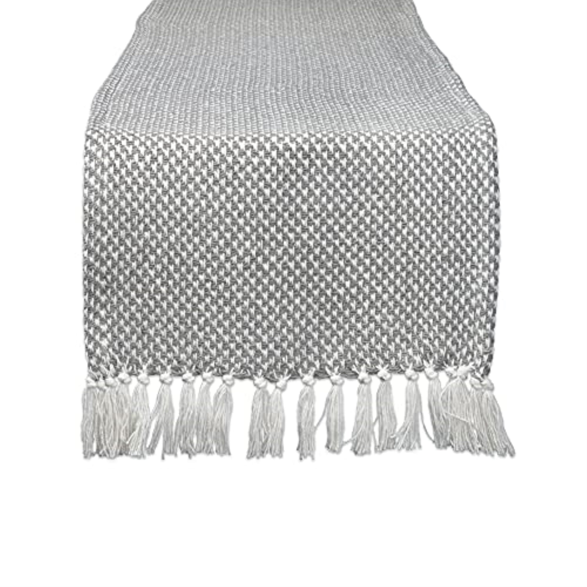 Dii Gray Woven Table Runner 15X108