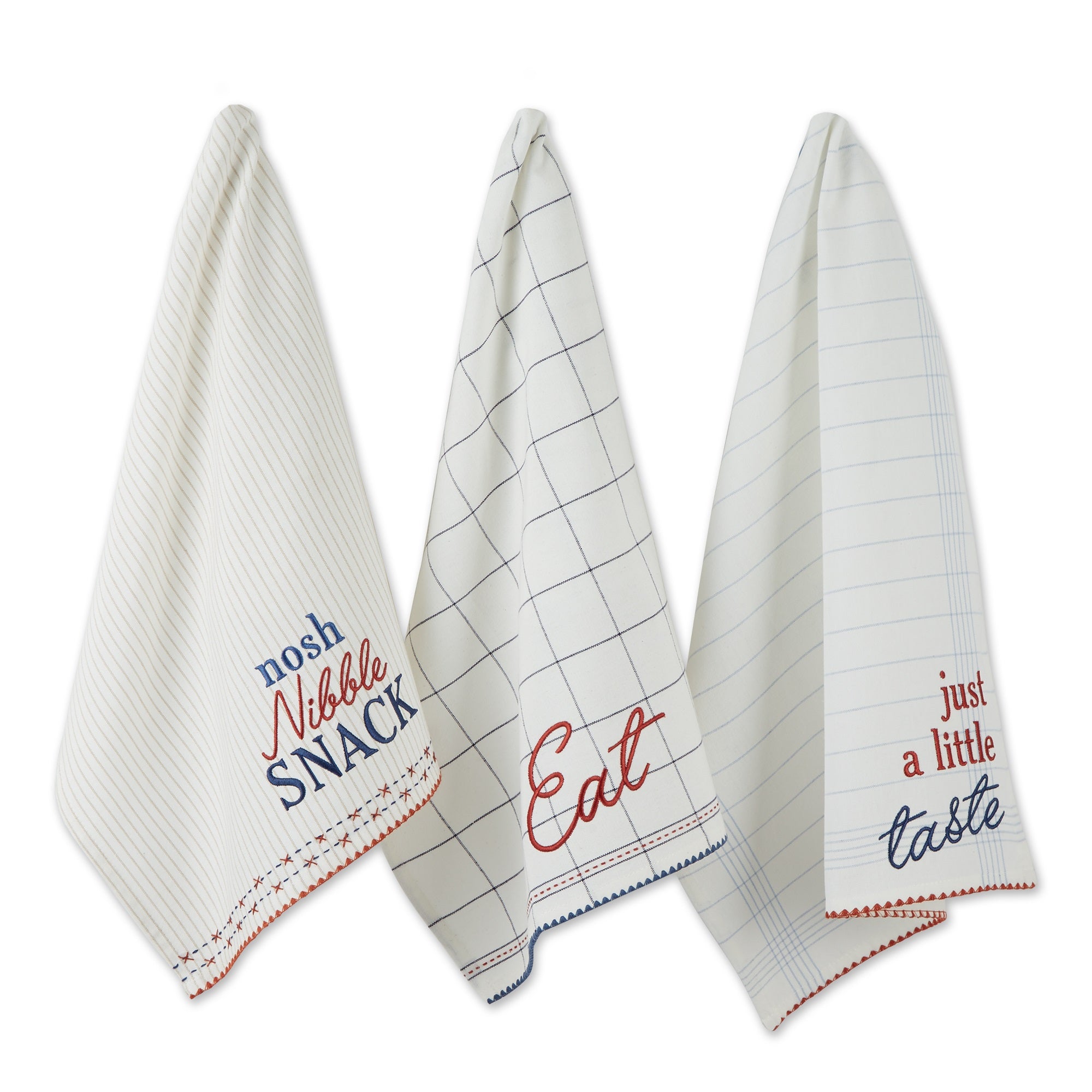Dii Asst What'S Cookin' Embellished Dishtowel (Set Of 3)