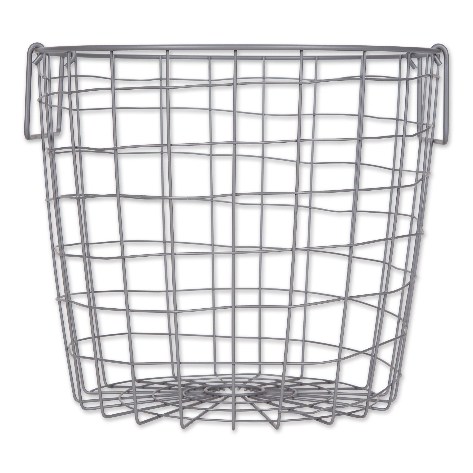 Dii Metal Basket, Cool Gray Round Medium 14X14X12