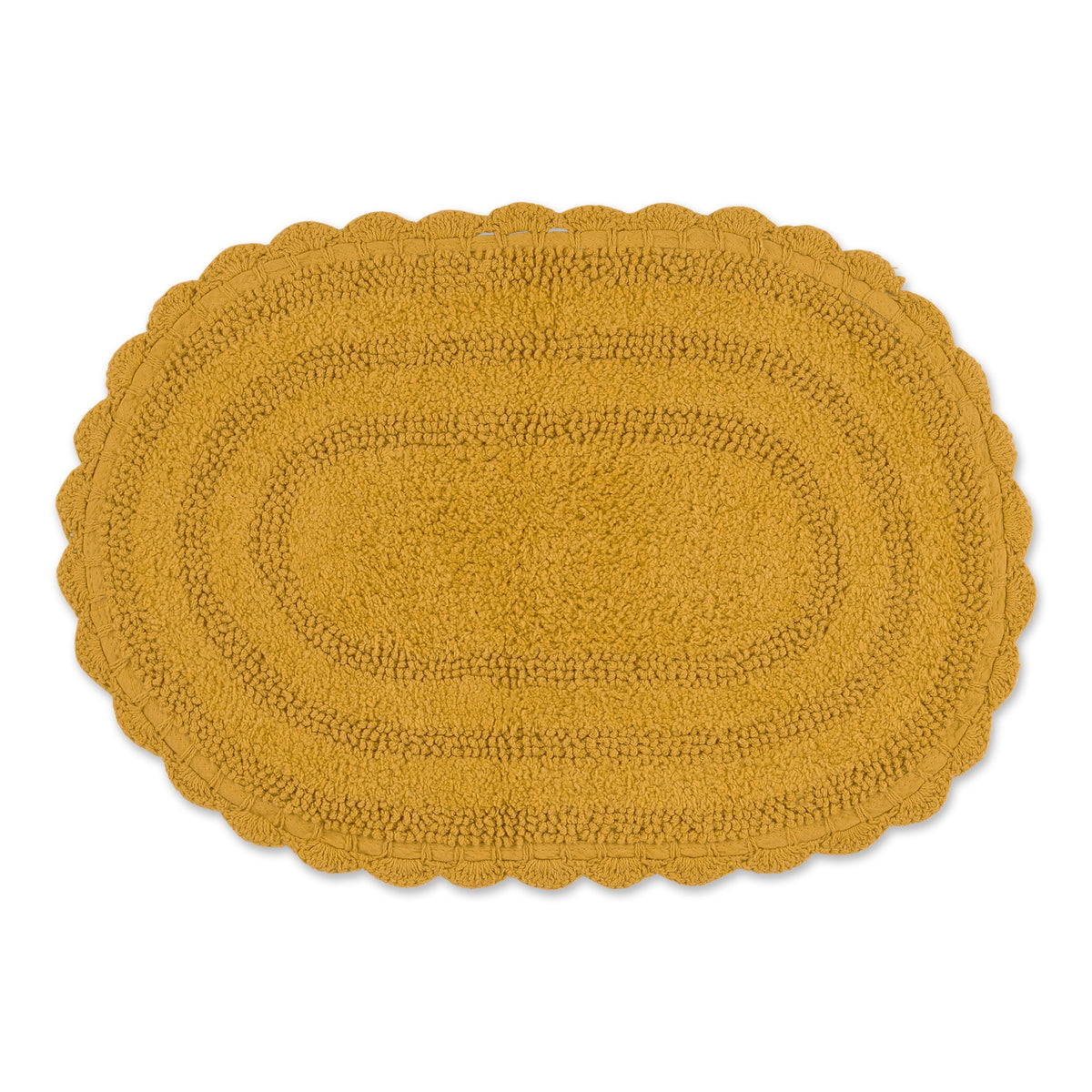 Dii Honey Gold Small Oval Crochet Bath Mat