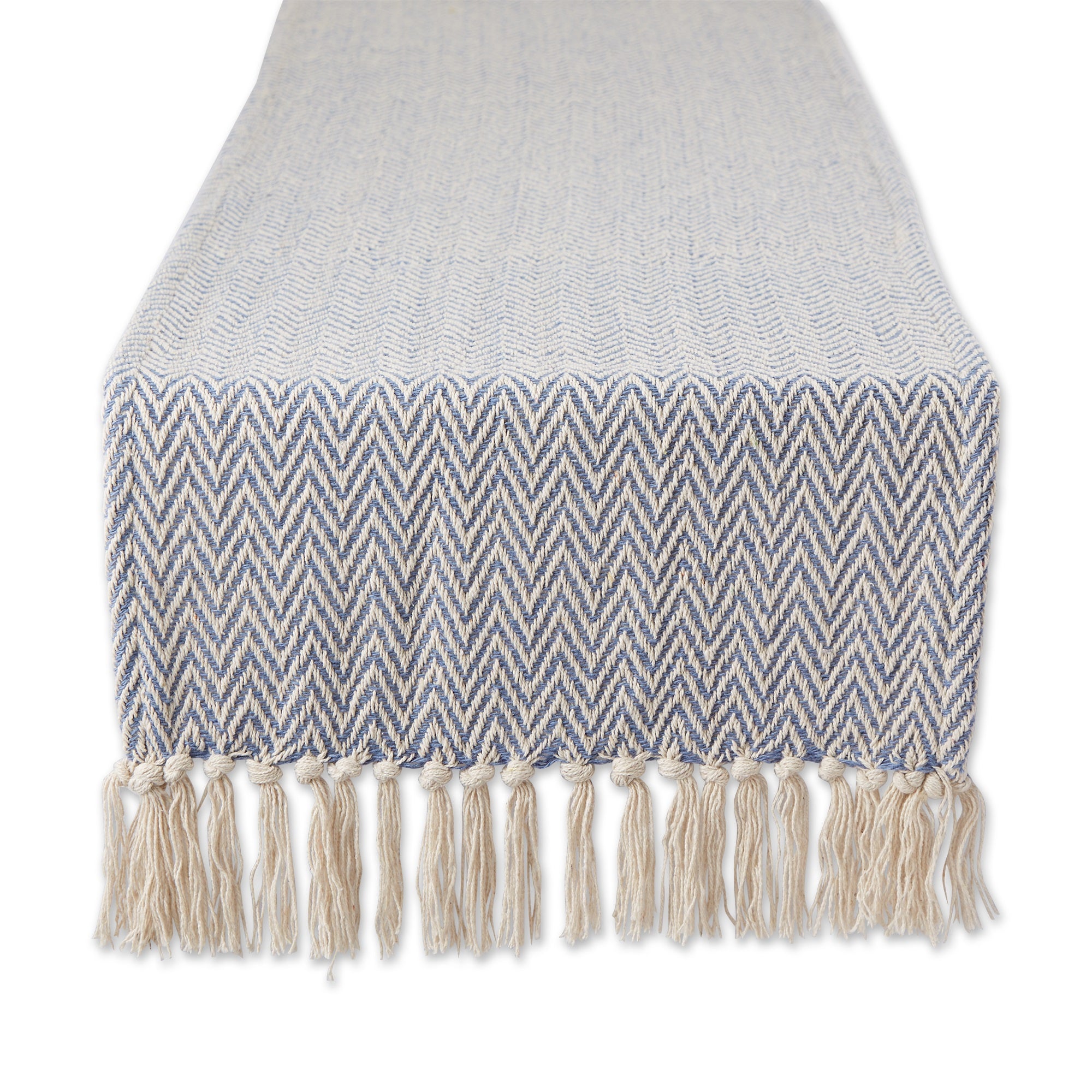 Dii Stone Blue Chevron Table Runner 15X108