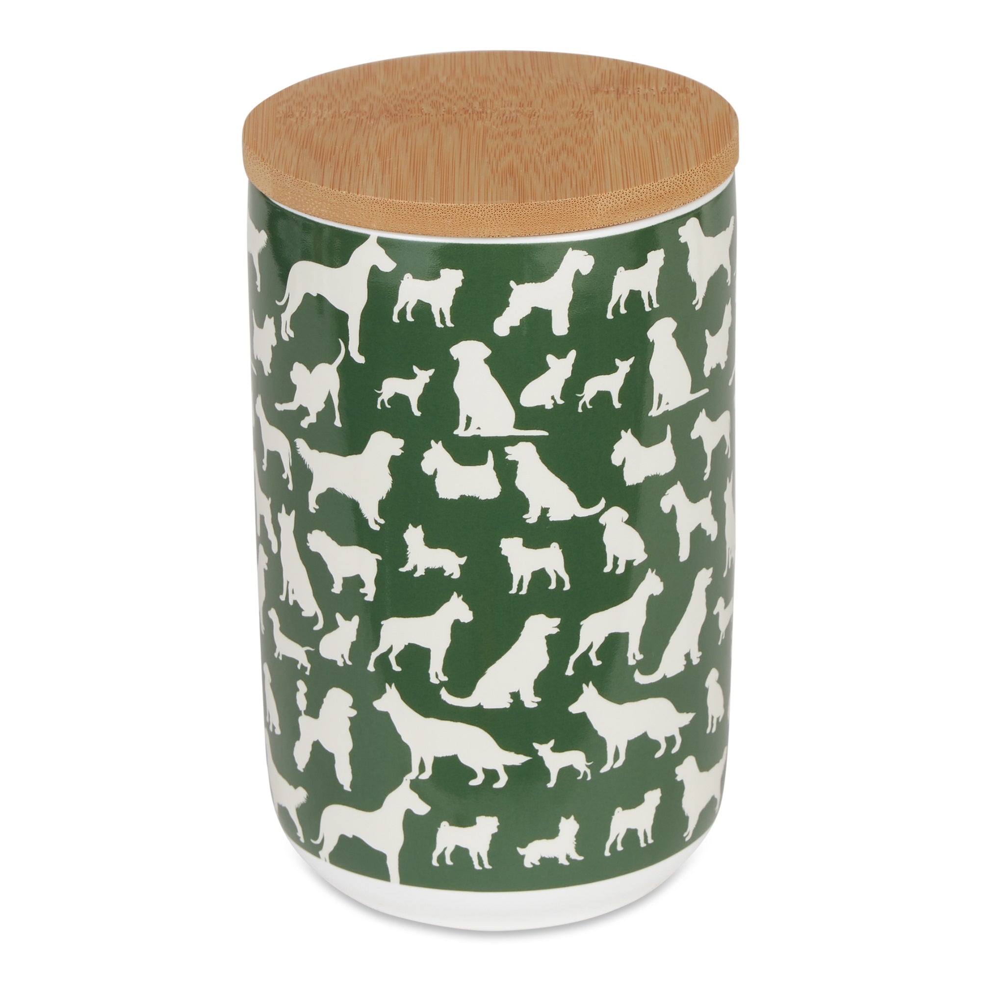 Dii Dog Show Hunter Green Ceramic Treat Canister