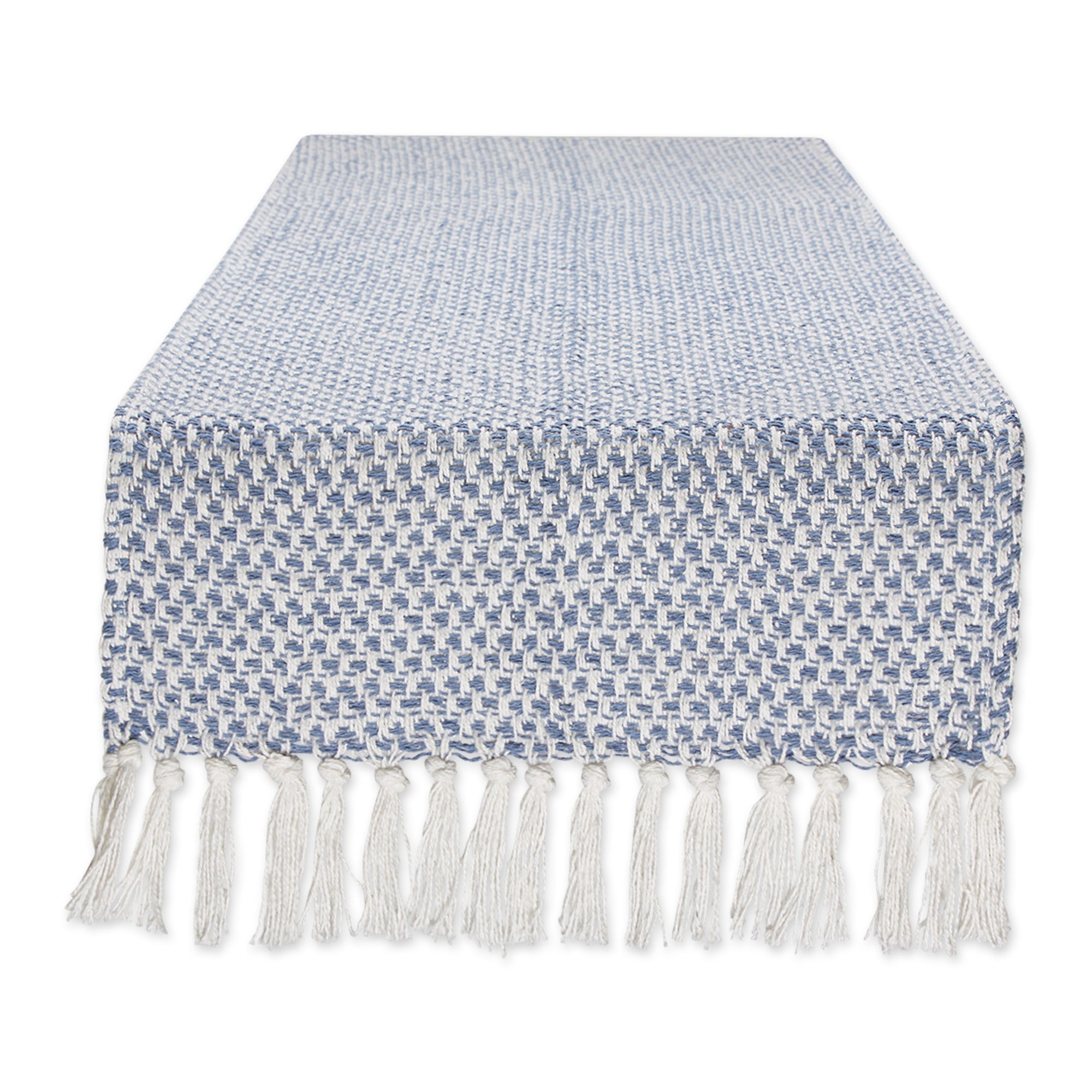 Dii Stonewash Blue Woven Table Runner 15X72