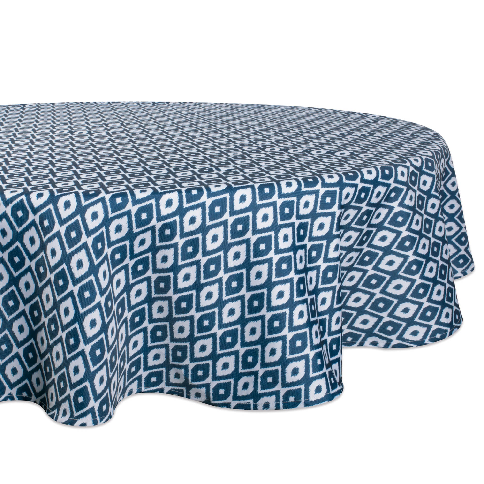 Dii Blue Ikat Outdoor Tablecloth 60 Round
