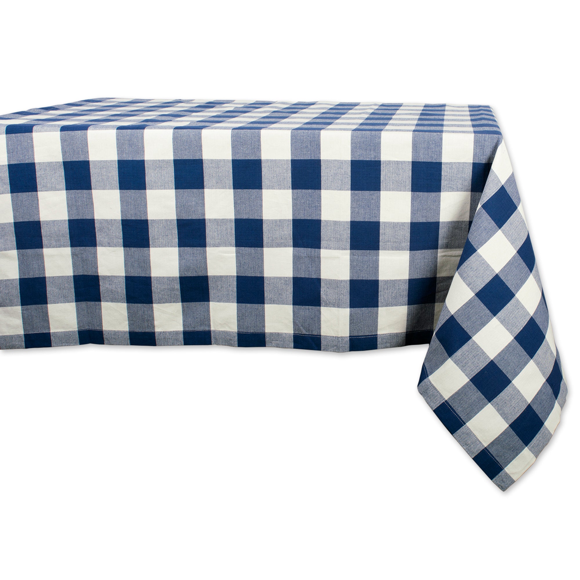 Dii Navy Buffalo Check Tablecloth
