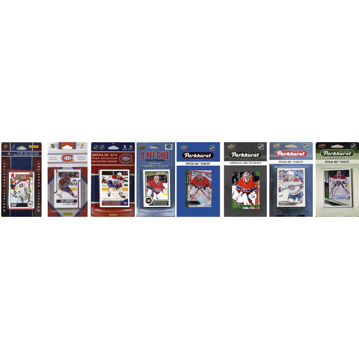 Nhl Montreal Canadiens 8 Different Licensed Trading Card Team Sets