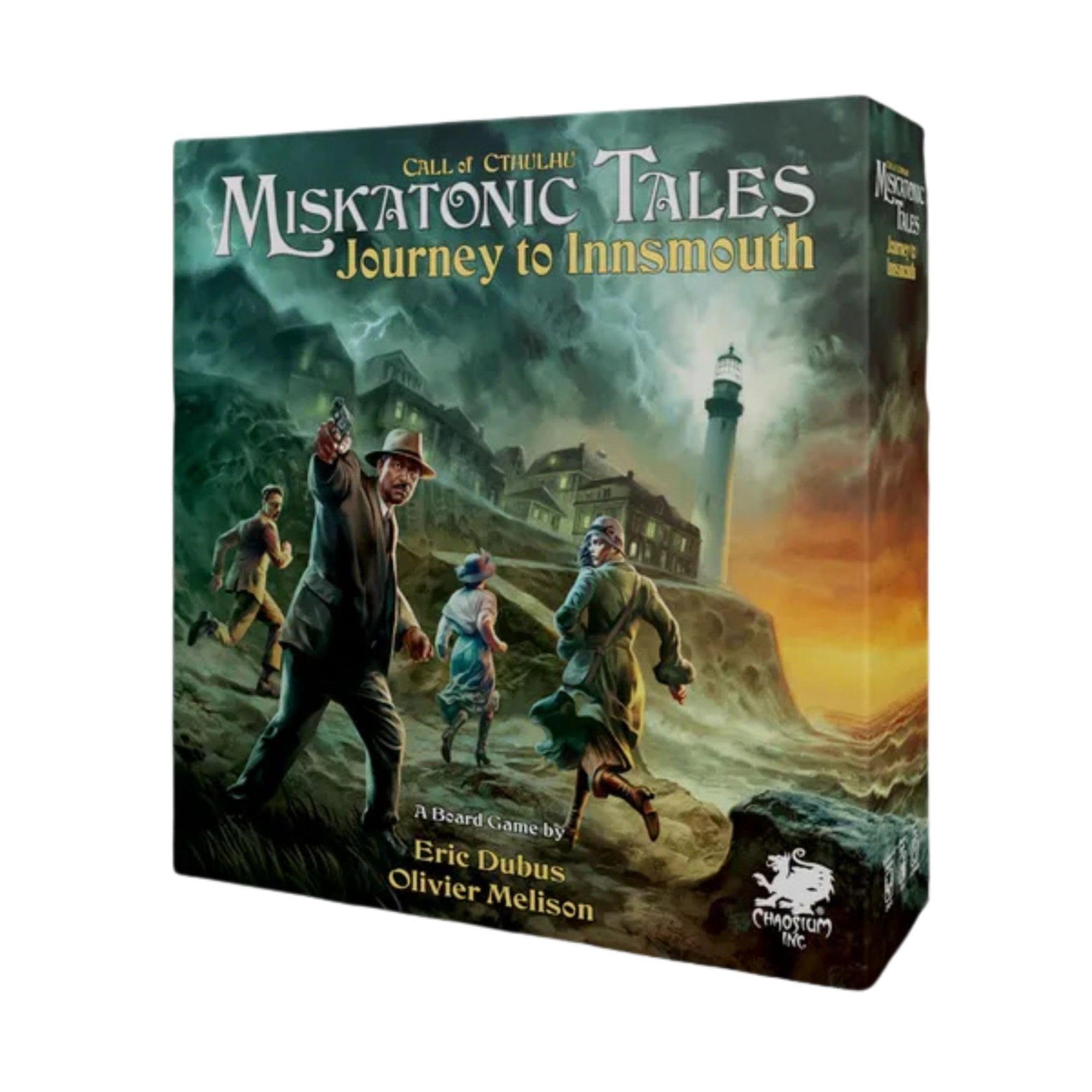 Miskatonic Tales: Journey to Innsmouth by Chaosium Inc. | Ages 14+ | 1-4 Players | 90-180 Minute Playing Time | Storytelling Board Game