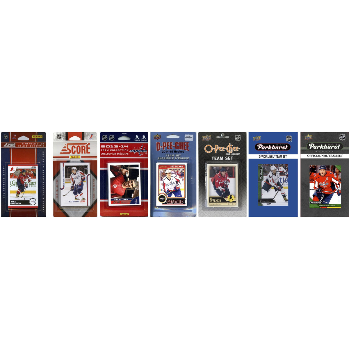 Nhl Washington Capitals 7 Different Licensed Trading Card Team Sets
