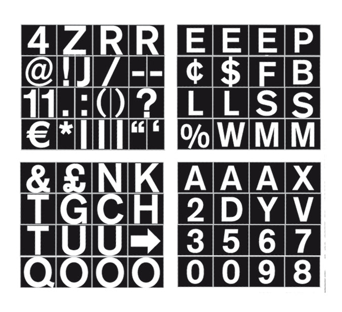 1 Magnetic Set Of Letters, Numbers & Symbols