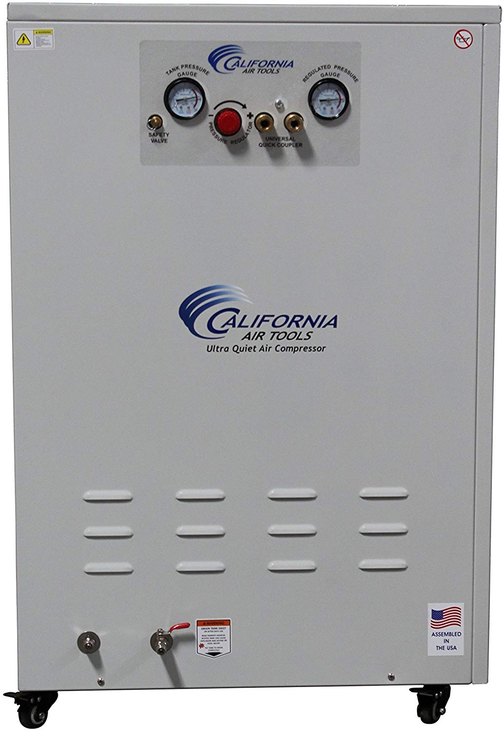 California Air Tools 10020DSPCAD Ultra Quiet  & Oil-Free   2.0 Hp 10.0 Gal. Air Compressor with Air Dryer  in Sound Proof Cabinet