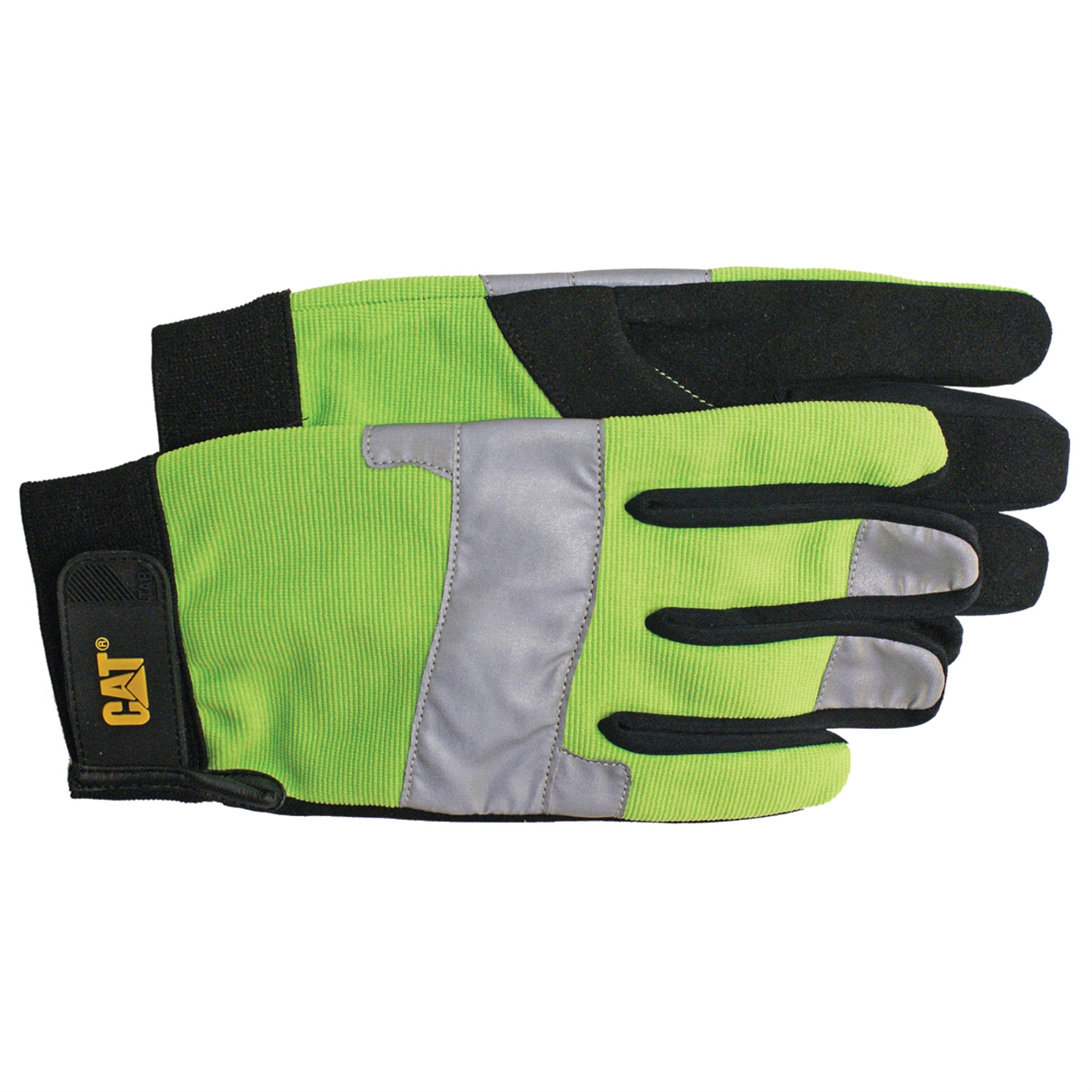 Caterpillar Hi-Vis Spandex Utility Gloves  Cat012214J Lightweight Mechanics Work Gloves Flexible Reflective Mechanix Gloves Jumbo