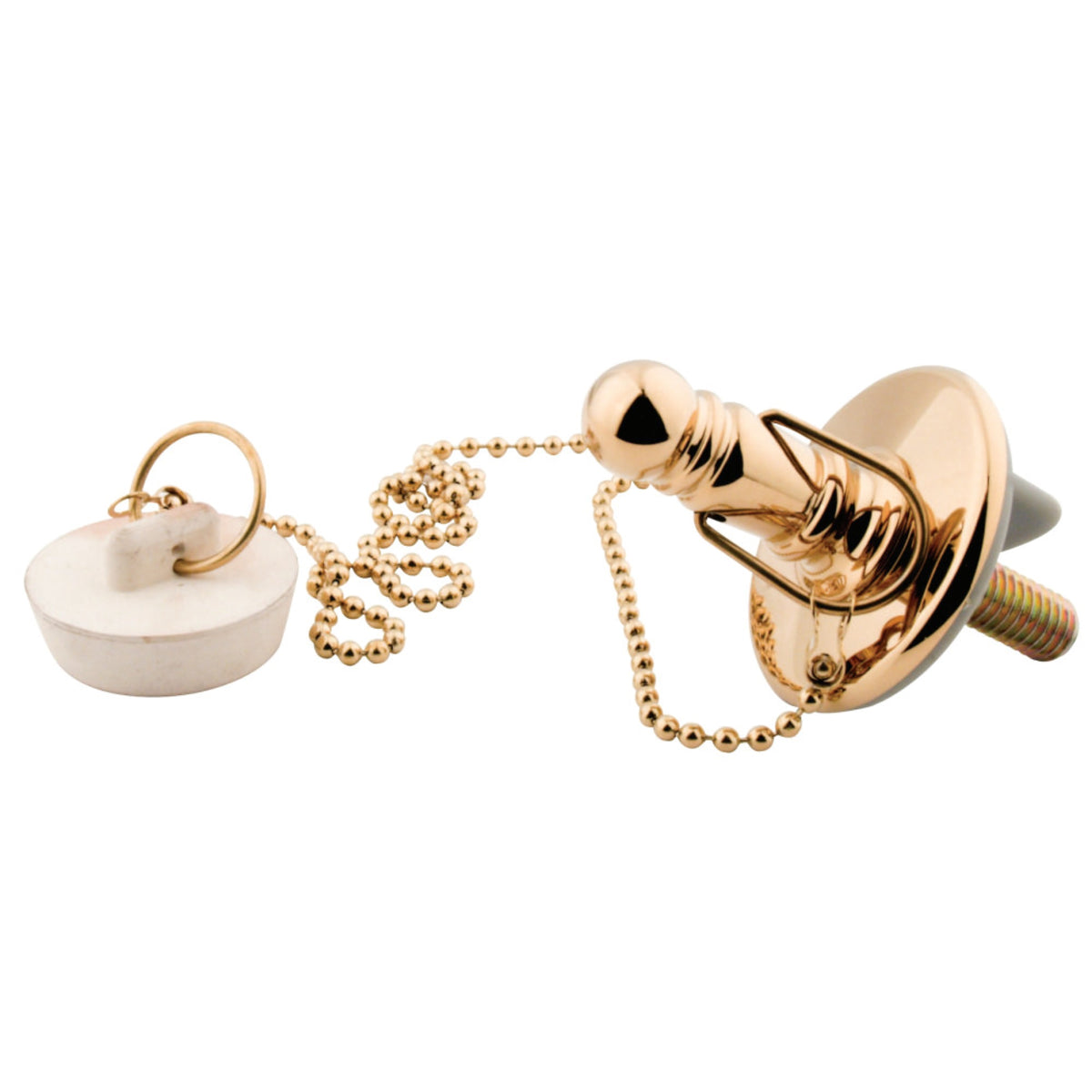 Kingston Brass Cc1112 Rubber Stopper Chain And Attachment For Cc1002, Polished Brass