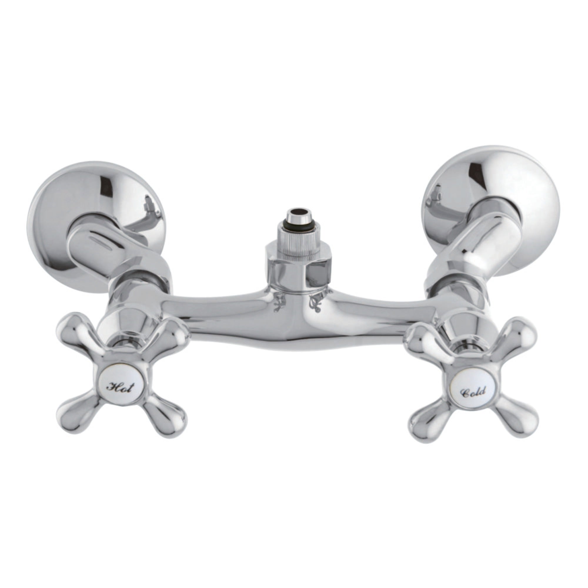 Kingston Brass Cc2131 Wall Mount Tub Filler Faucet With Riser Adapter, Polished Chrome