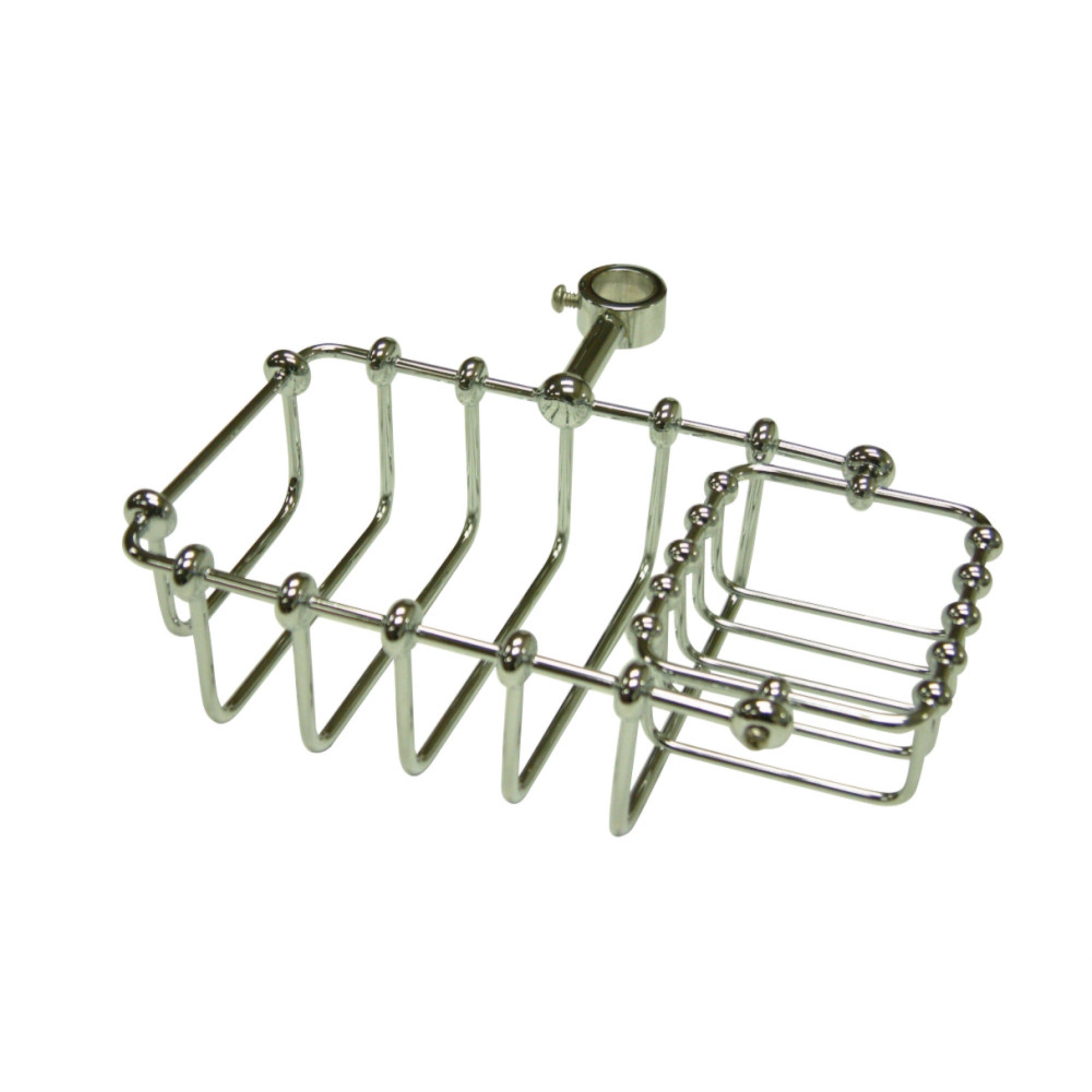 Kingston Brass Cc2141 7 Riser Mount Soap Basket, Polished Chrome