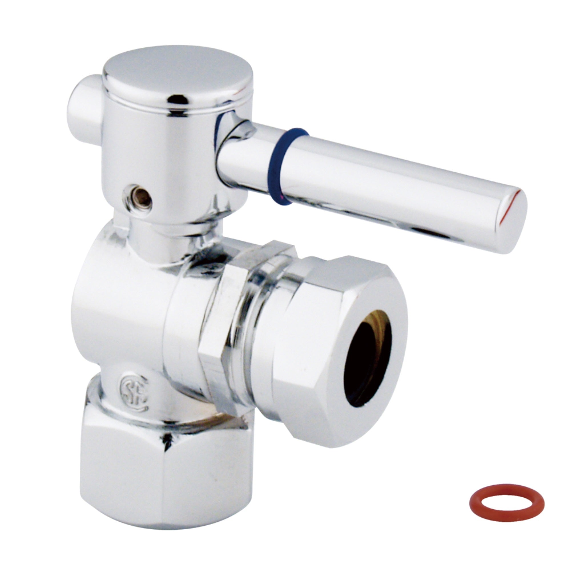 Fauceture Cc44101Dl 1/2 Ips, 1/2 Or 7/16 Slip Joint Angle Valve, Polished Chrome