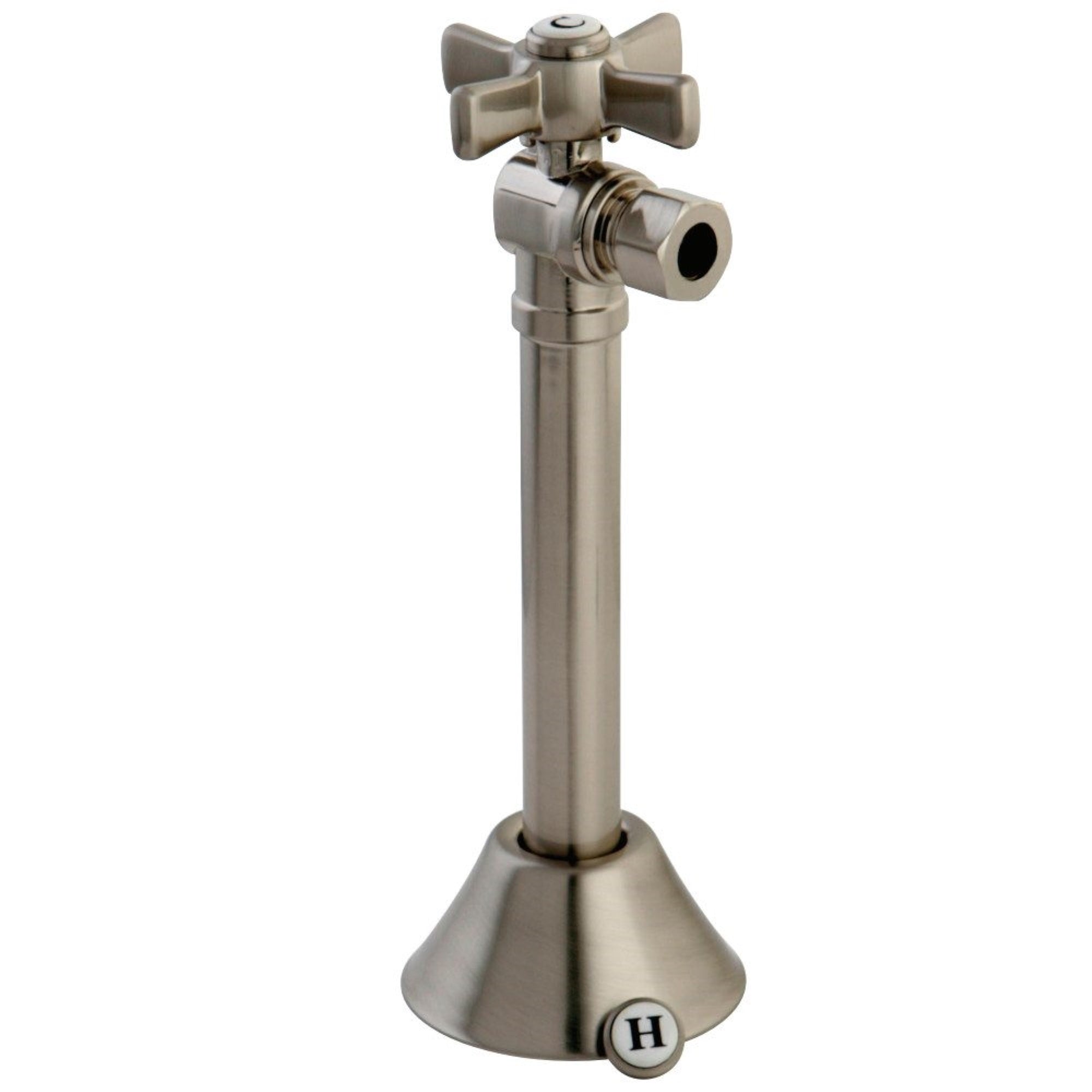Kingston Brass Cc83208Zx 1/2 Sweat X 3/8 Od Compression With 5 Extended Adapter, Brushed Nickel