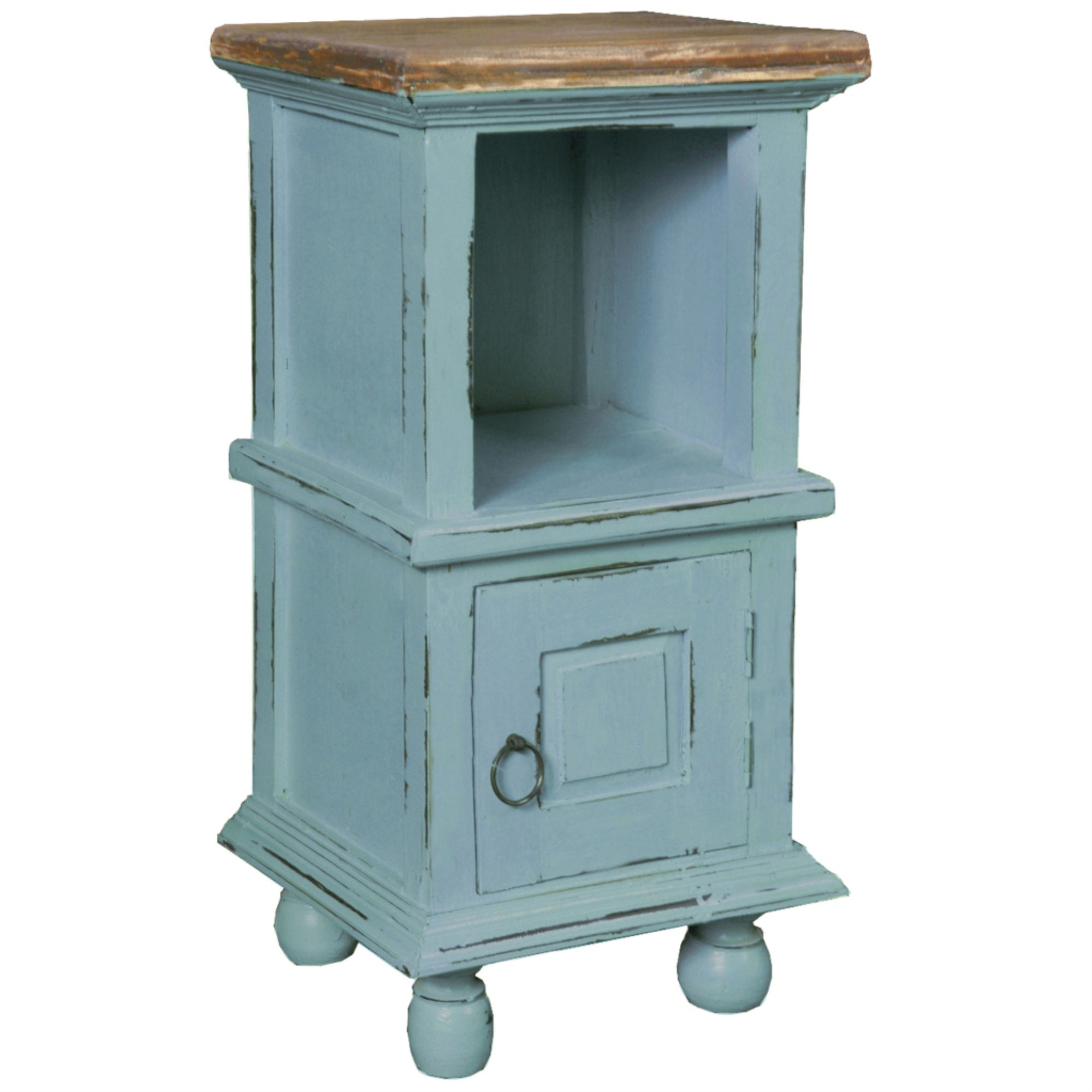 Sunset Trading Cottage Table | Two Tone Beach Blue And Brown