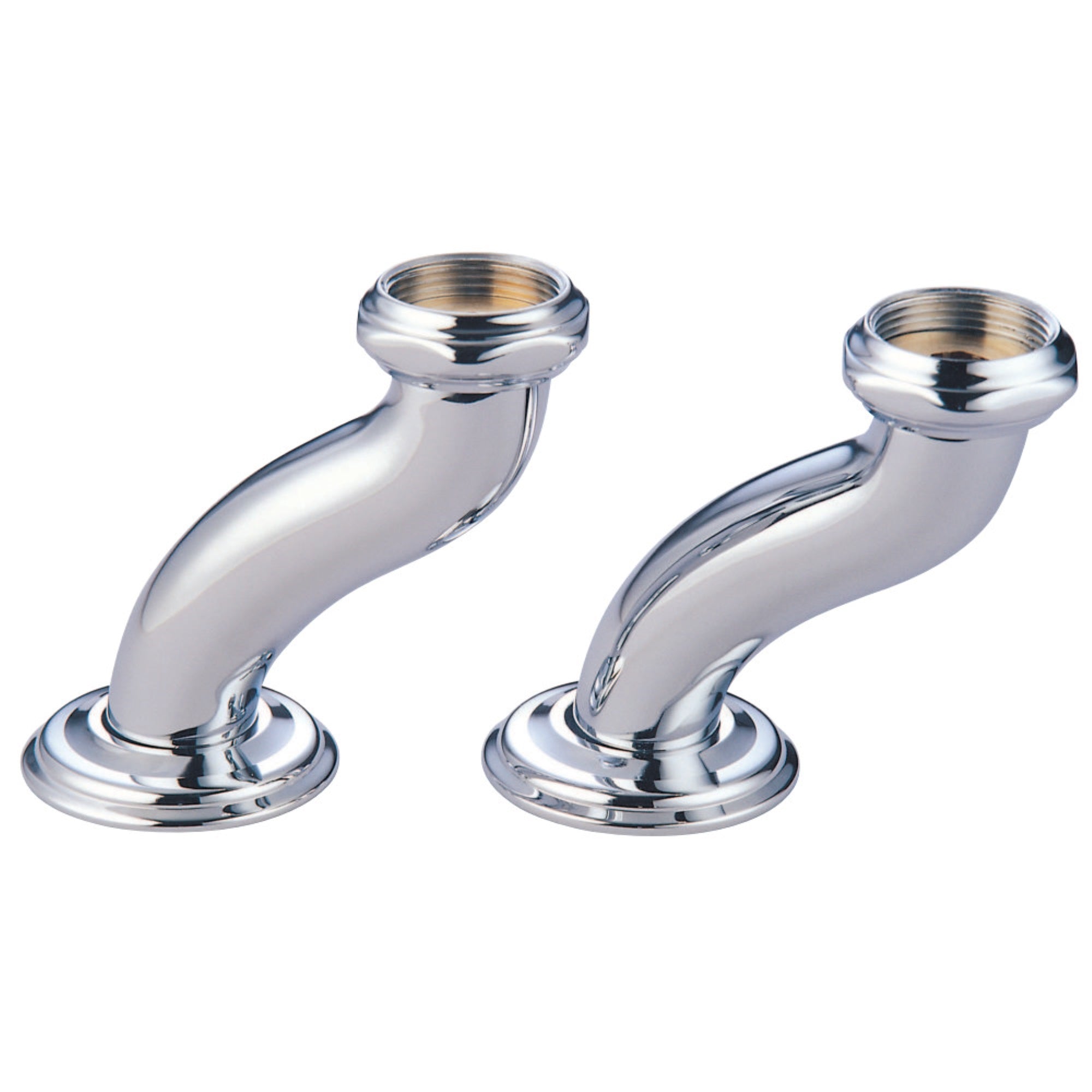 Kingston Brass Ccu401 S Shape Swing Elbow For 7 Centers Deck Mount Tub Filler With Hand Shower, Polished Chrome