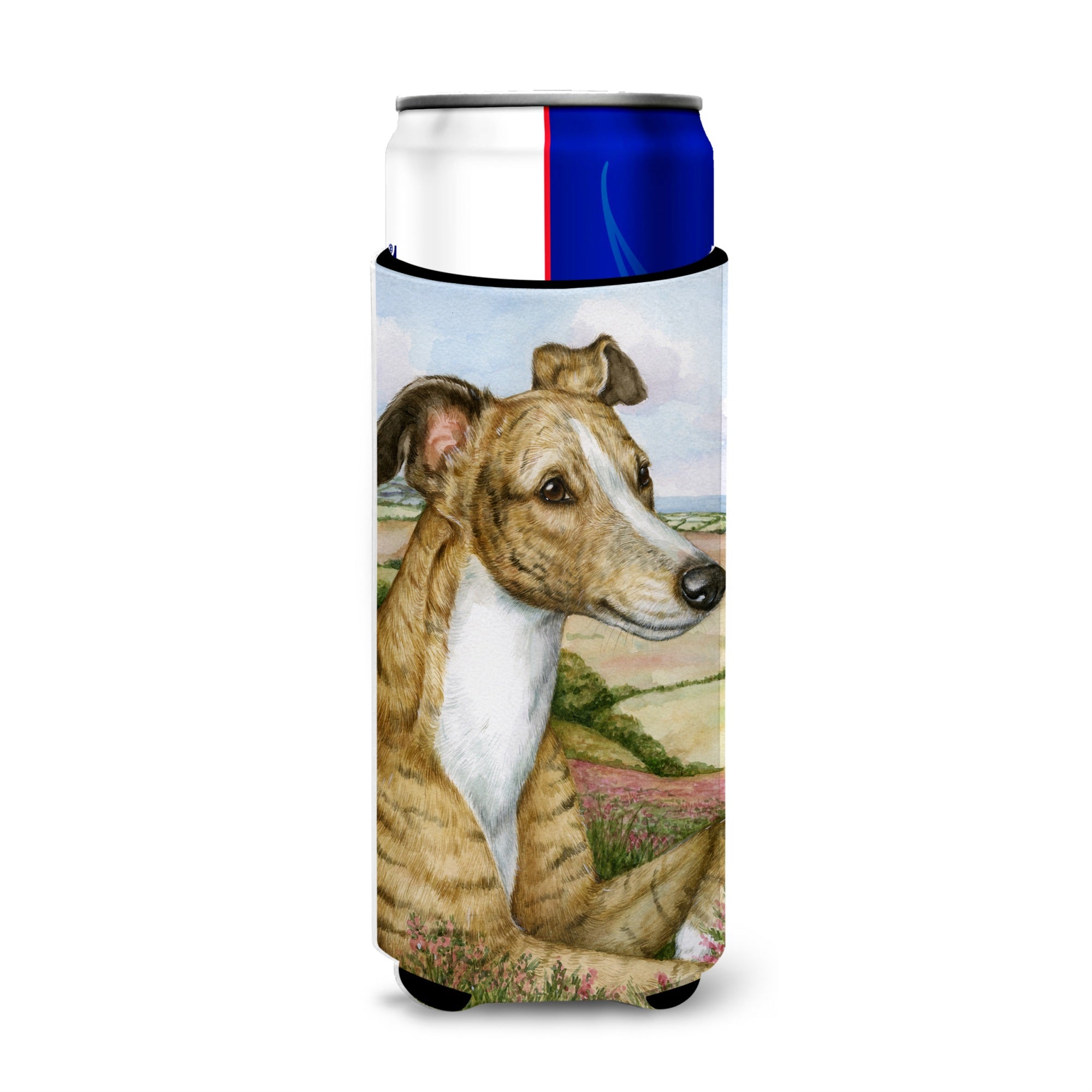 Caroline'S Treasures Lurcher By Debbie Cook Michelob Ultra Koozies For Slim Cans, Multicolor