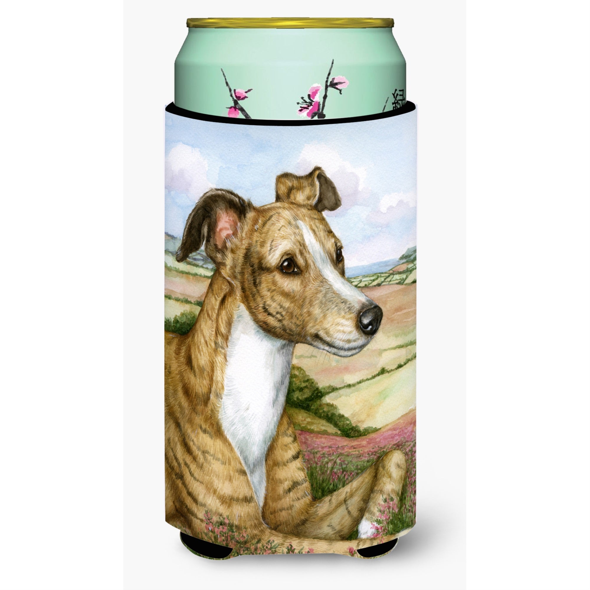 Caroline'S Treasures Lurcher By Debbie Cook Tall Boy Koozie Hugger, Multicolor