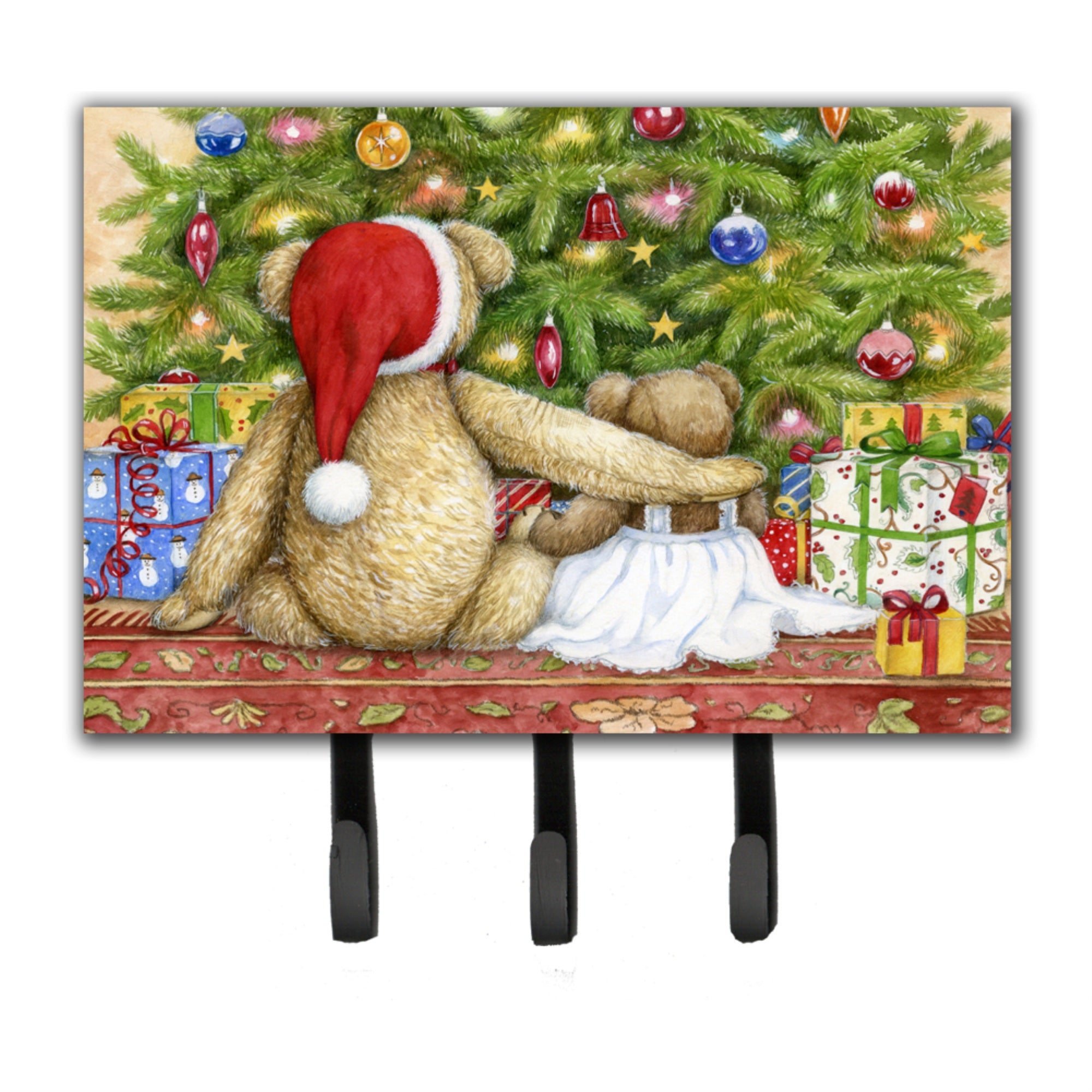Caroline'S Treasures Christmas Teddy Bears With Tree Leash Or Key Holder Cdco0415Th68, Triple