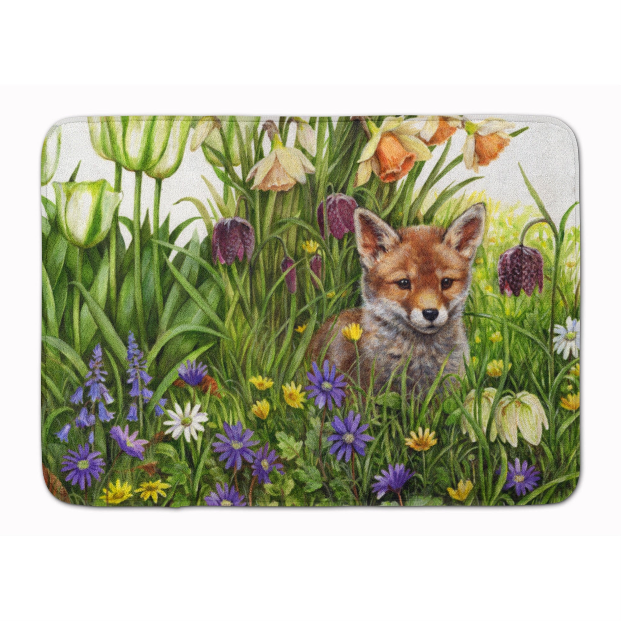 Caroline'S Treasures April Fox By Debbie Cook Floor Mat, 19 X 27, Multicolor