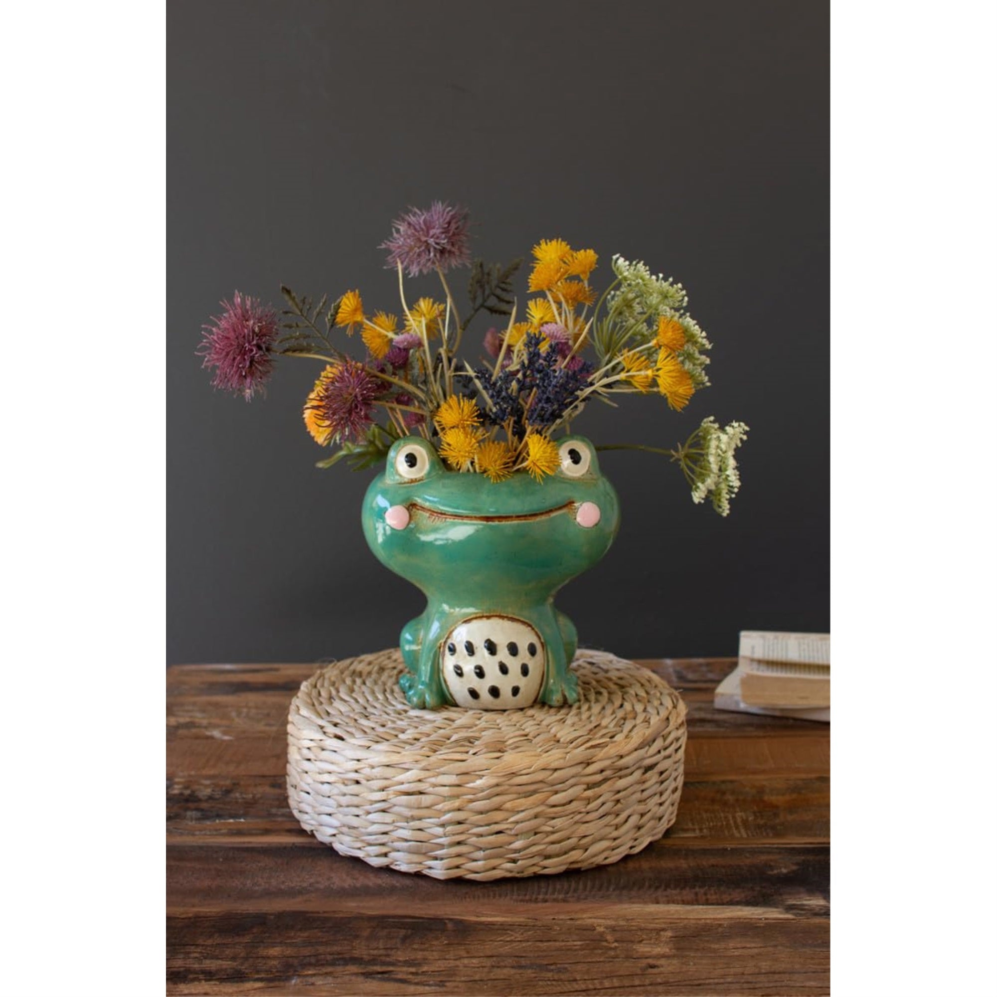 Ceramic Frog Planter
