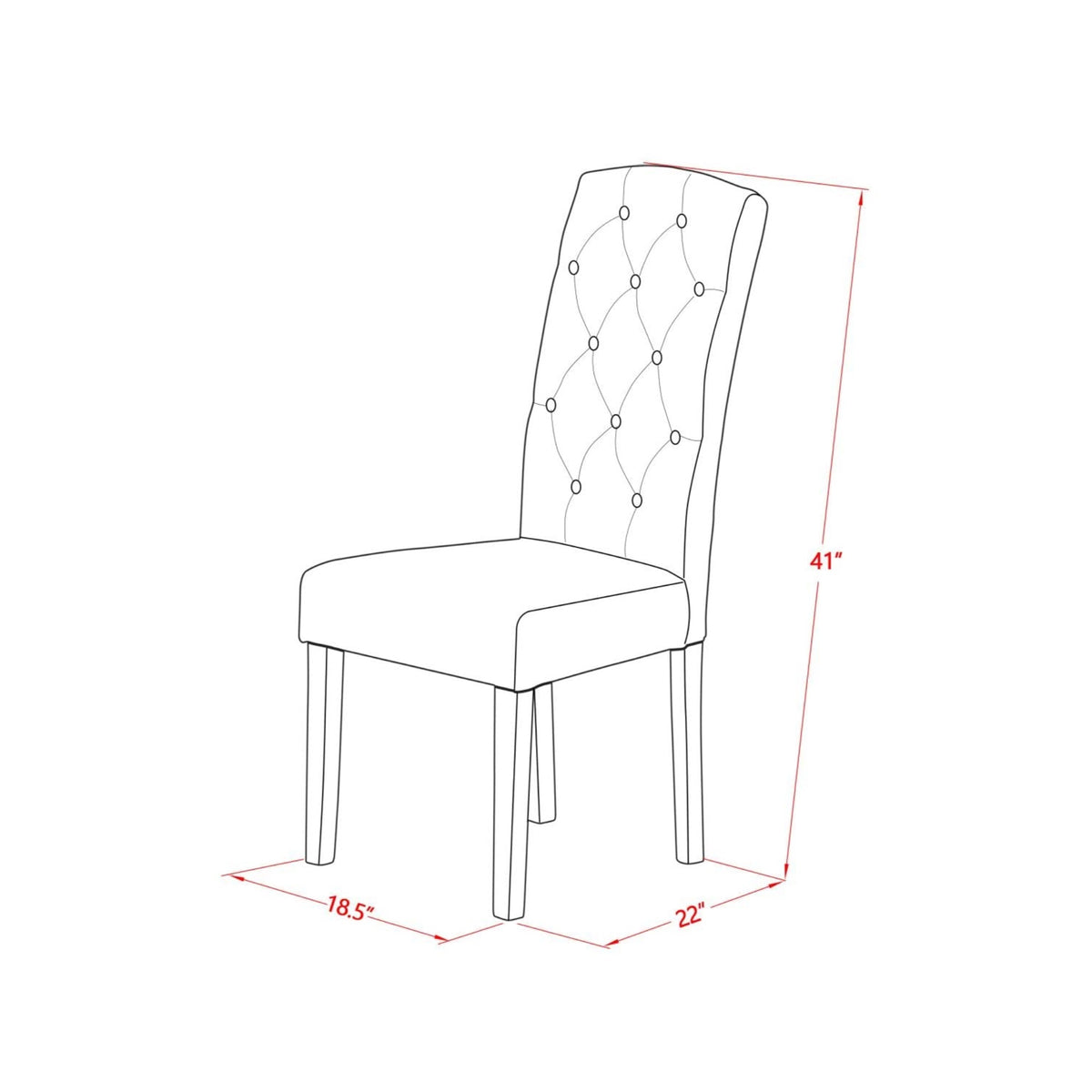 Casafoyer Cep4B07 Parson Chairs, Oak Legs