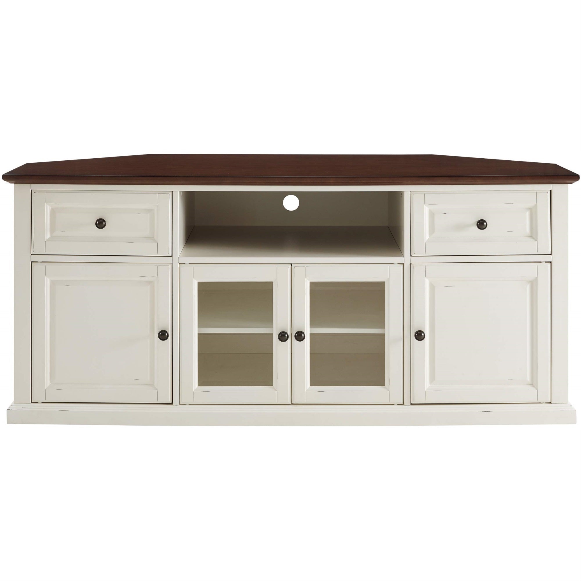 Casafoyer Furniture Shelby Tv Stand For 65+ Inch Tvs, Entertainment Center With Adjustable Storage Shelves, White