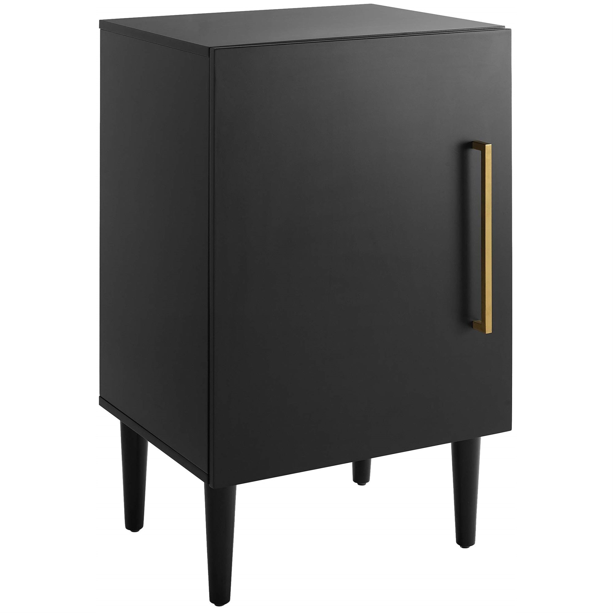 Casafoyer Furniture Everett Record Player Stand With Storage For Vinyl Records, Matte Black