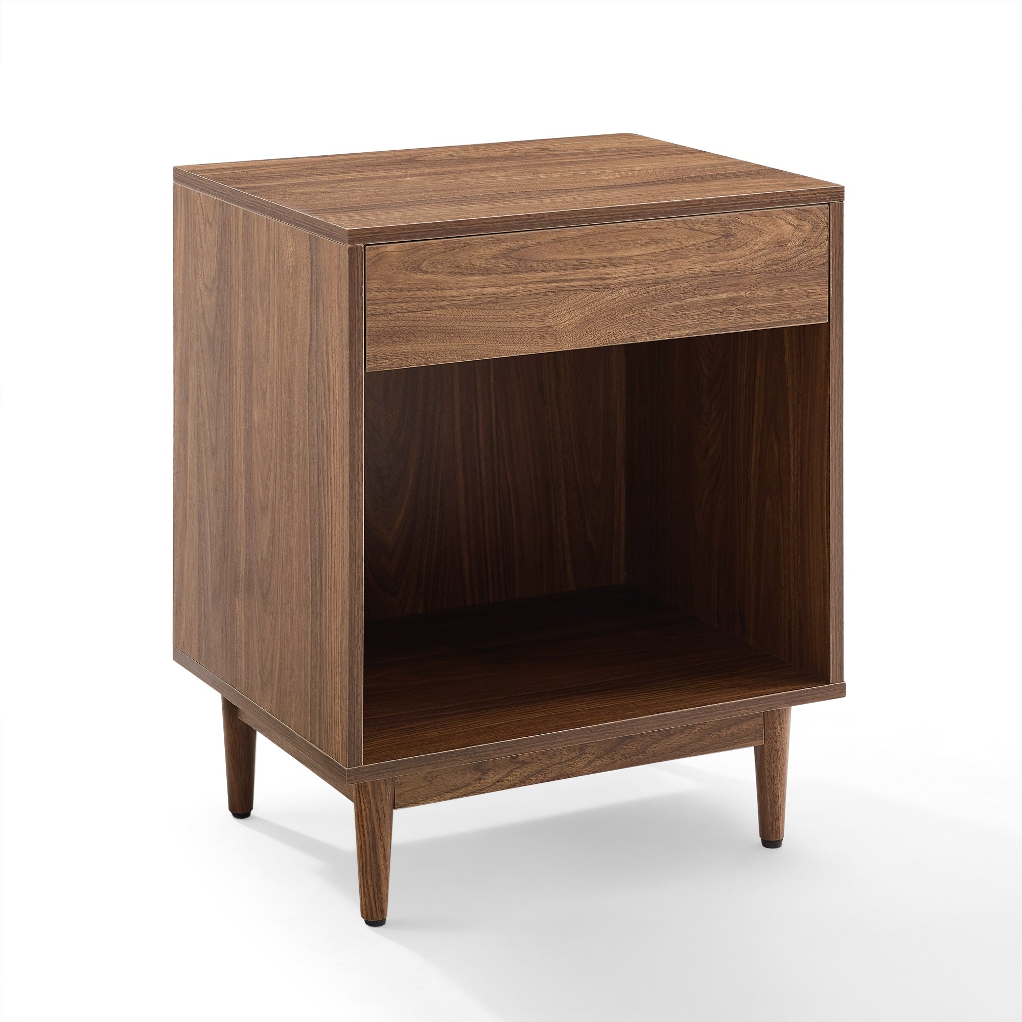 Liam Record Storage End Table - Walnut