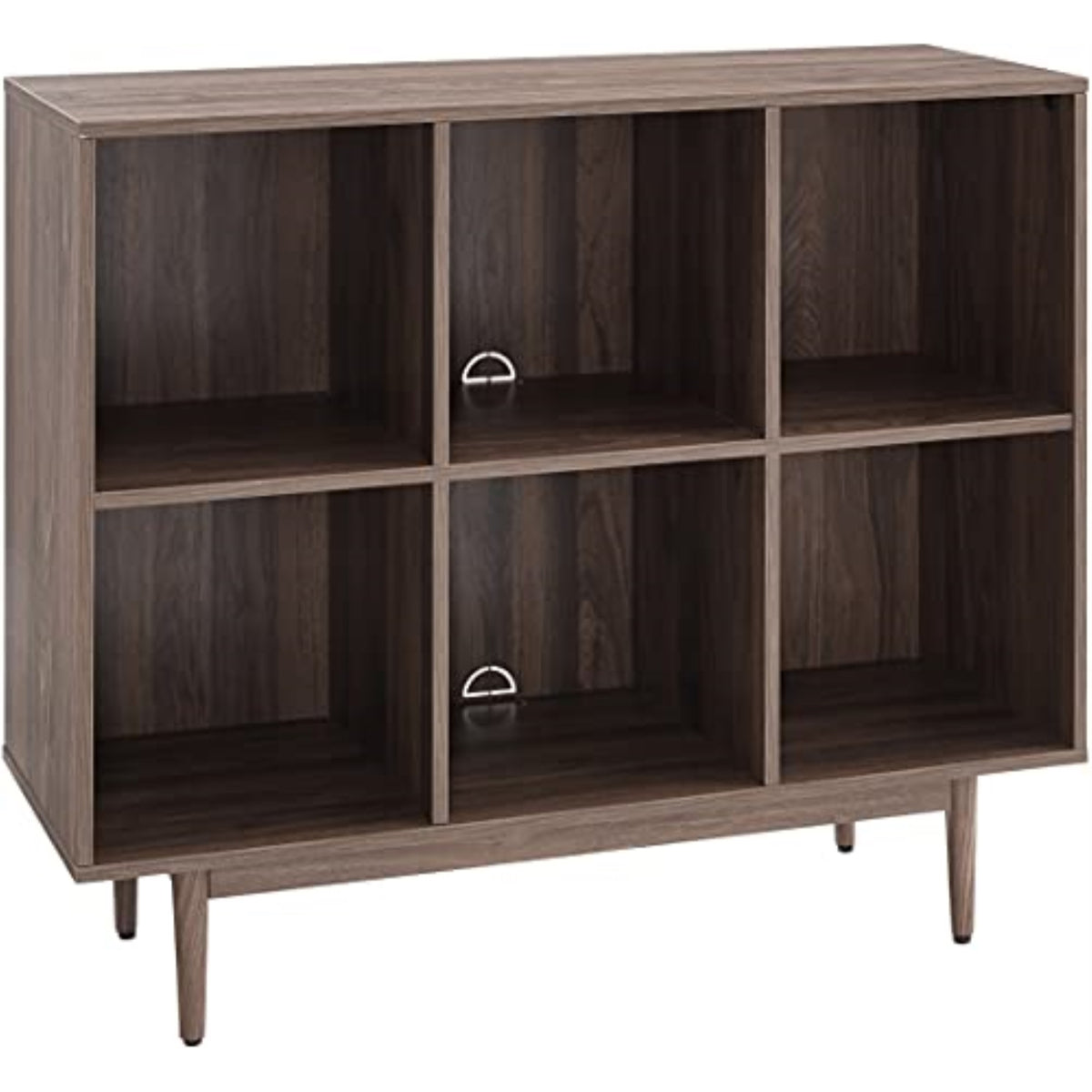 Casafoyer Crosley Liam 6 Cube Bookcase: Stylish Mid-Century Storage Solution