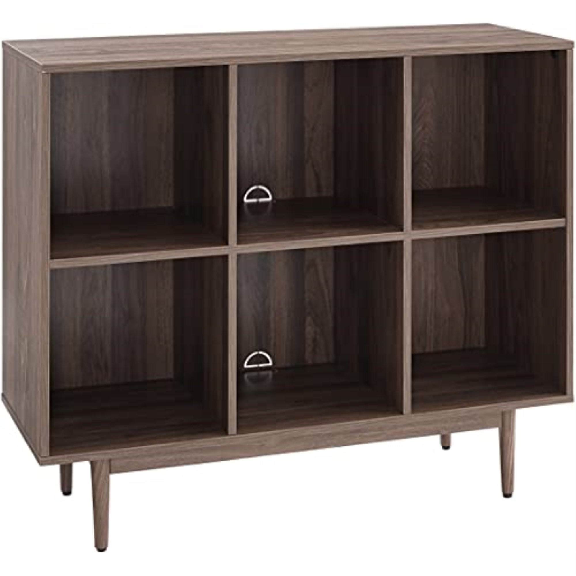 Ergode Cf1121-Wa Liam 6 Cube Bookcase - Mid-Century Style, Versatile Storage For Vinyl Records And Books