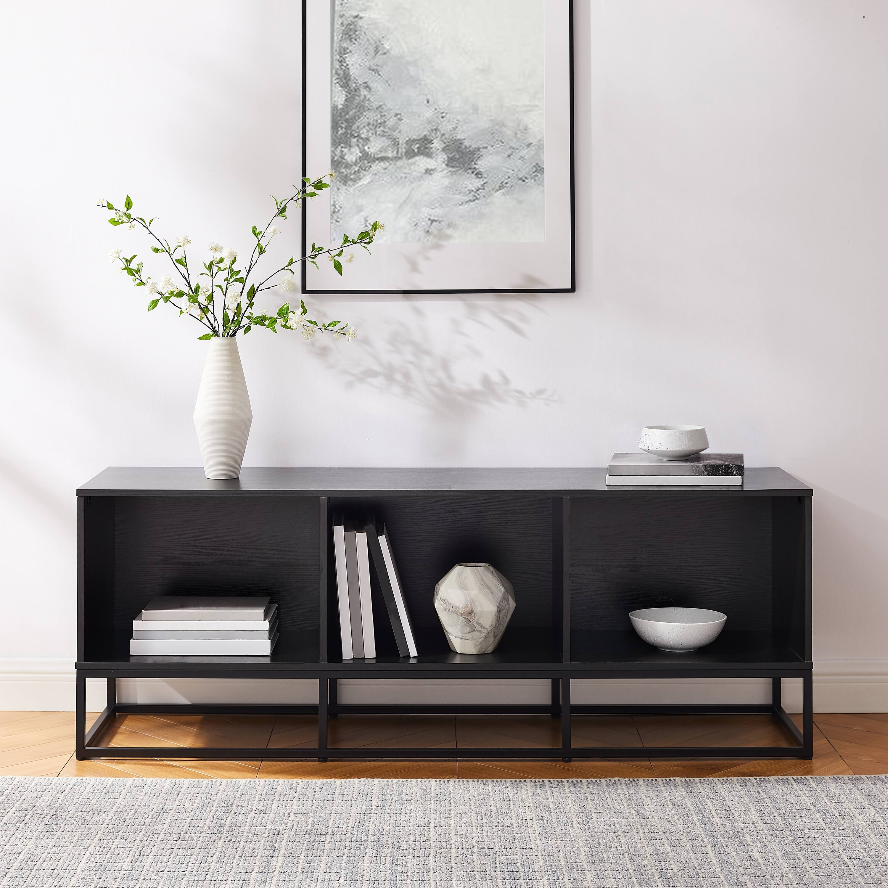 Enzo Large Record Storage Media Console