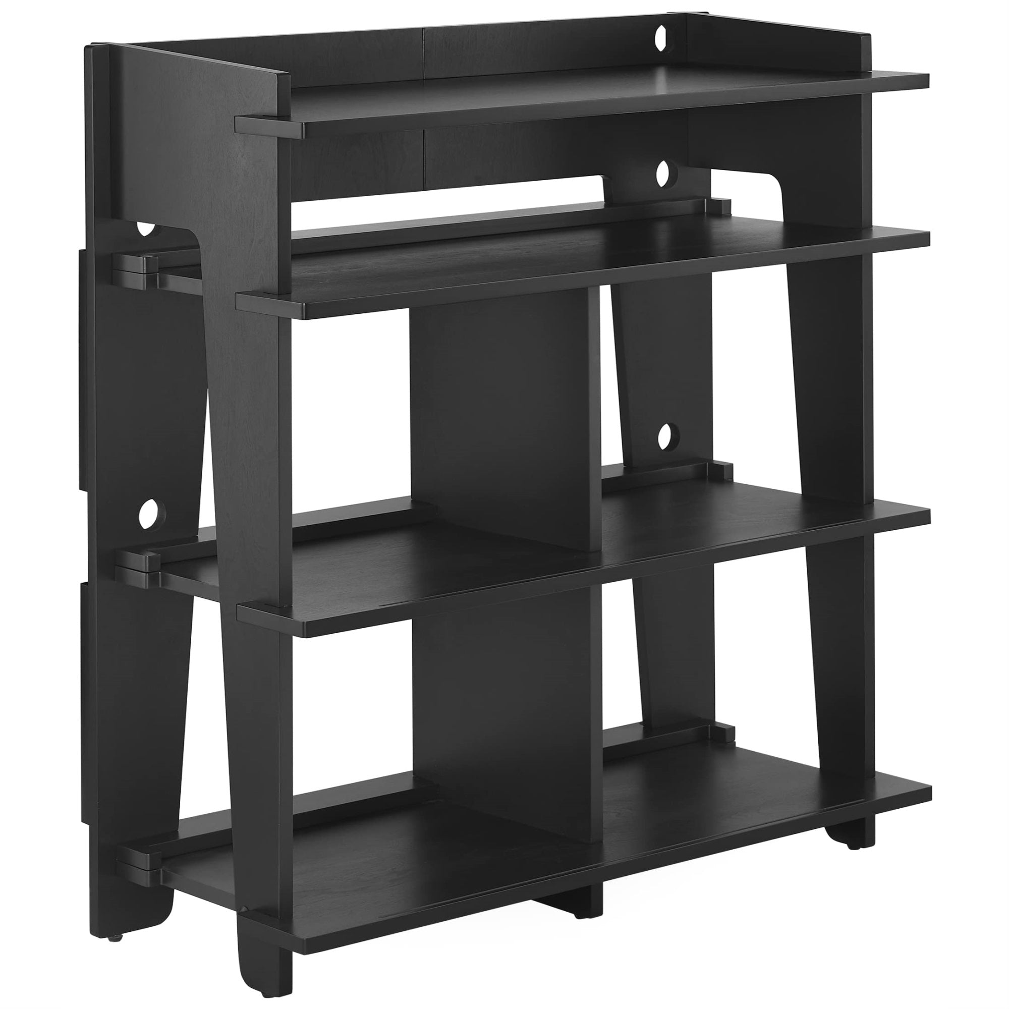 Casafoyer Furniture Soho Media Console, Record Player Stand With Vinyl Storage, Modern Home Organizer, Black