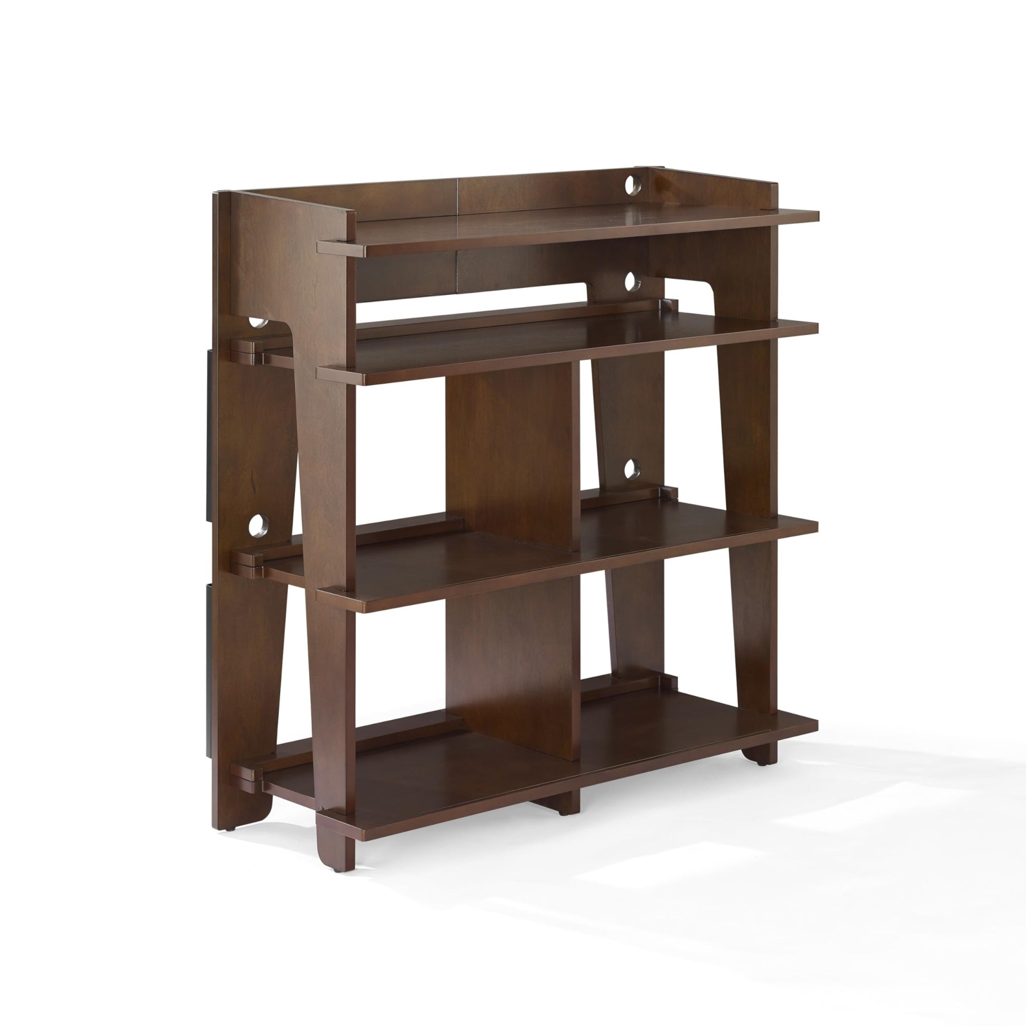 Casafoyer Furniture Soho Media Console, Record Player Stand With Vinyl Storage, Modern Home Organizer, Mahogany