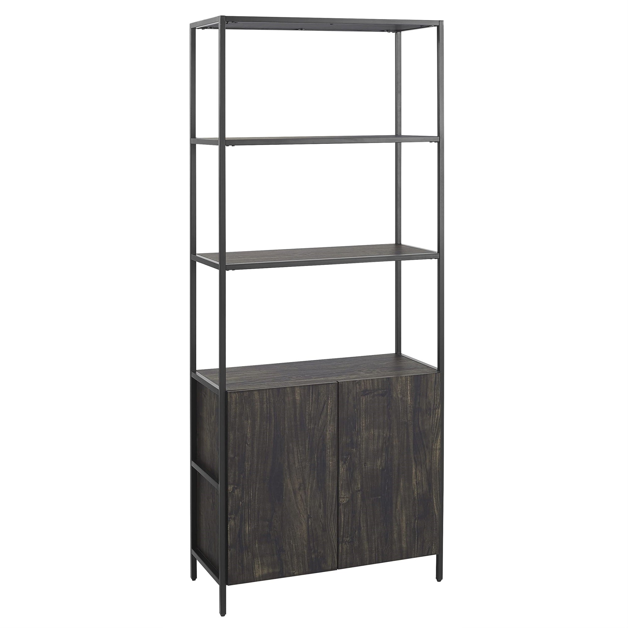 Casafoyer Furniture Jacobsen Large Bookshelf, Bookcase Storage With Shelves, Brown Ash