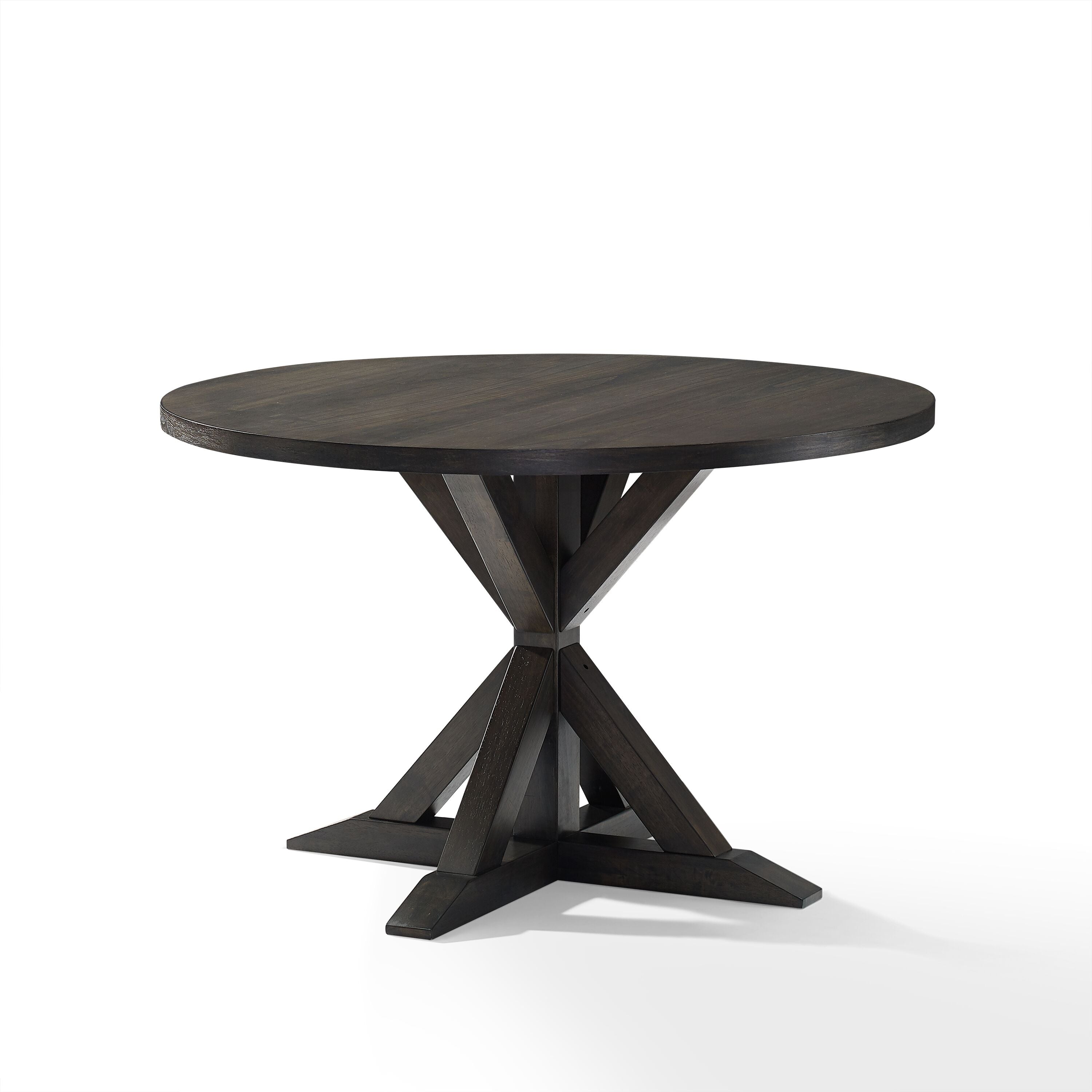Hayden Round Dining Table - Modern Farmhouse Decor - Seats 4 - Rustic Design - Sturdy Pedestal Base - Create Lasting Memories