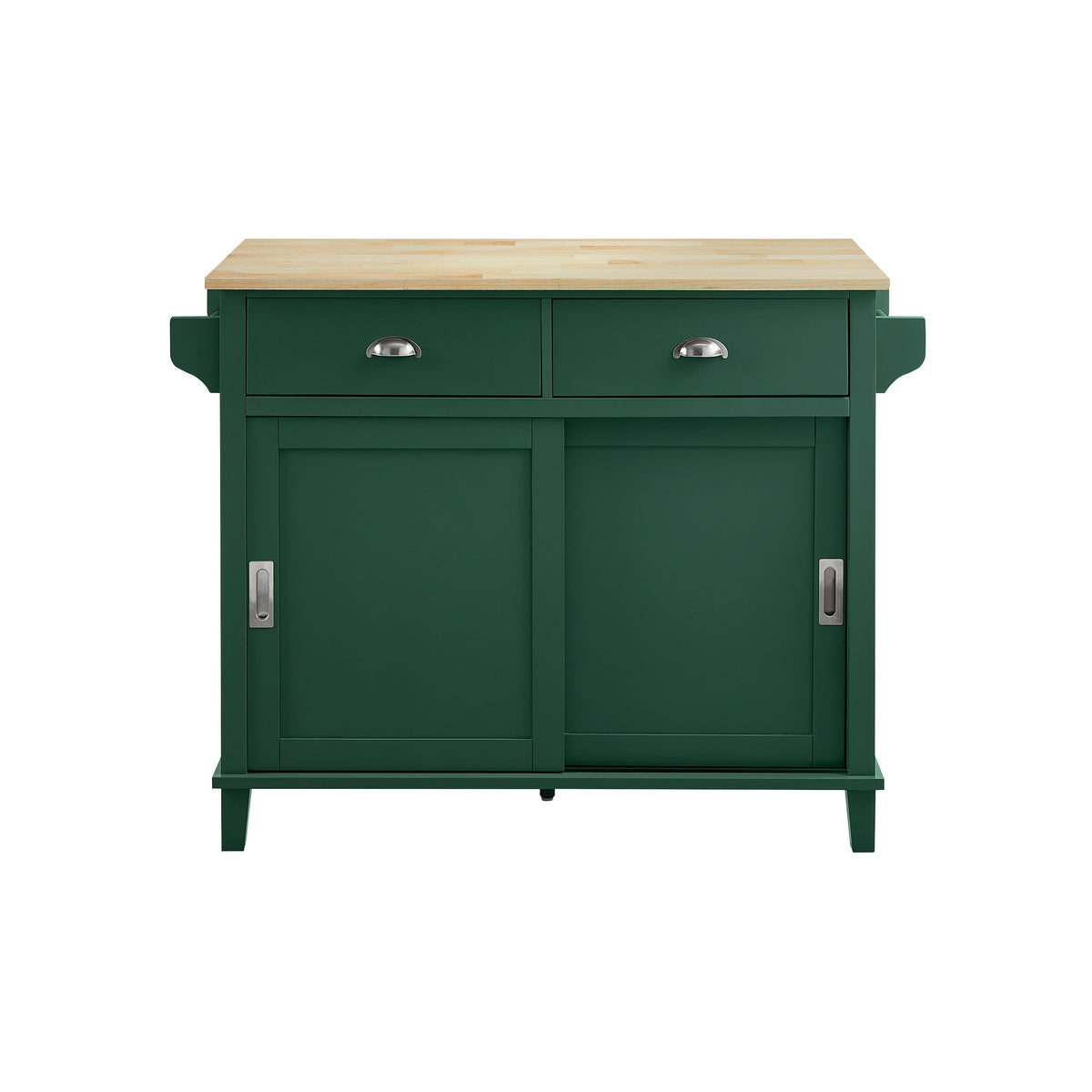 Cora Drop Leaf Kitchen Island - Functional & Spacious | Adjustable Shelves, Sliding Doors, 2 Drawers | Expandable Countertop | Cozy Gathering Spot