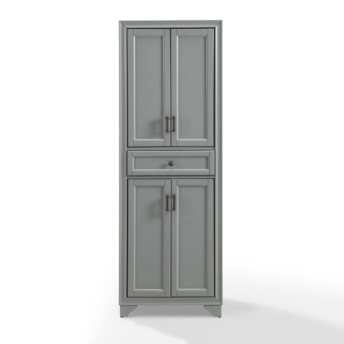 Casafoyer Tara Pantry - Transitional Design, Distressed Gray Finish, Adjustable Shelves, Large Storage Drawer, Metal Hardware - Ideal For Kitchen Organization