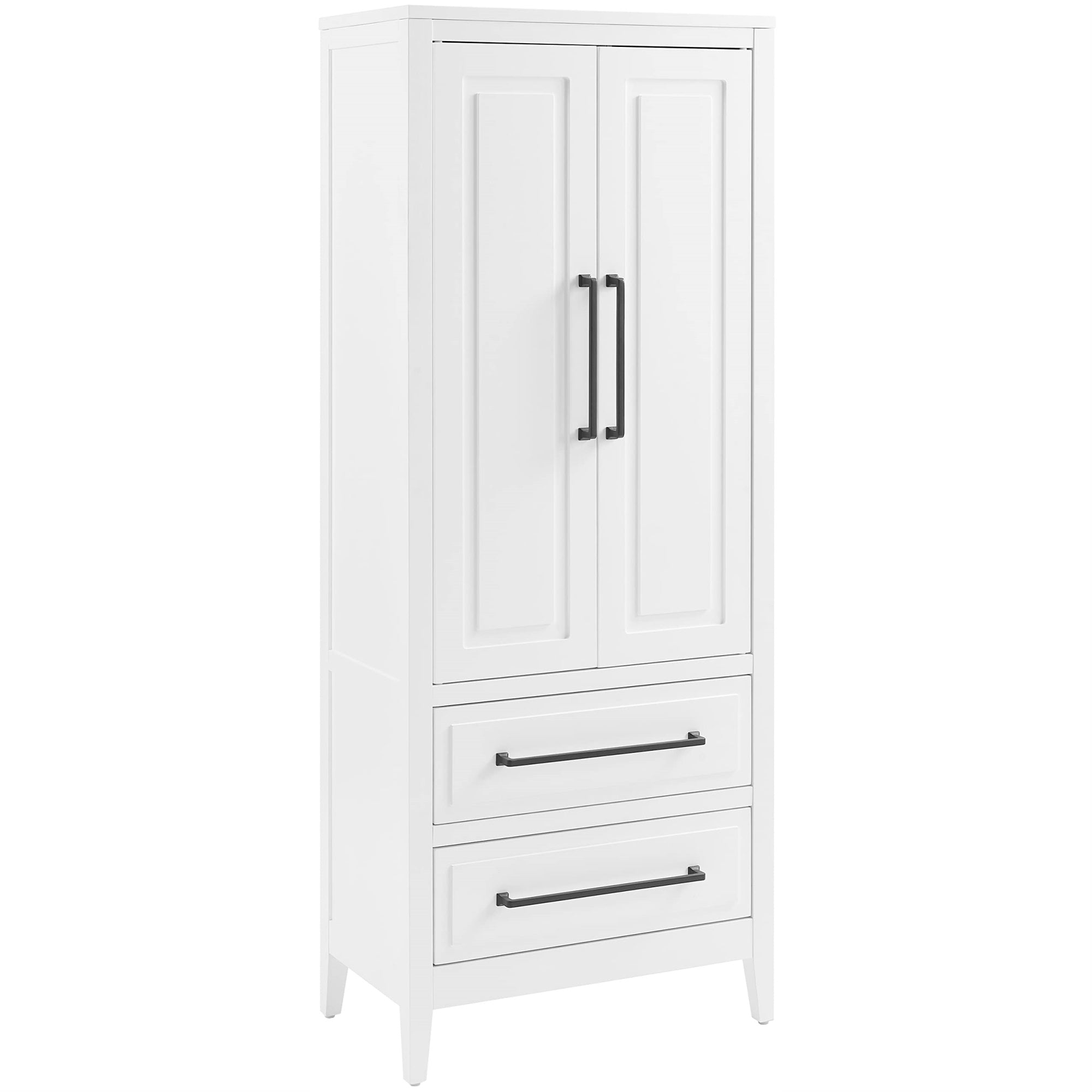 Casafoyer Furniture Genevieve Pantry Storage Cabinet With Shelves, Kitchen, Dining, Or Laundry Room, White
