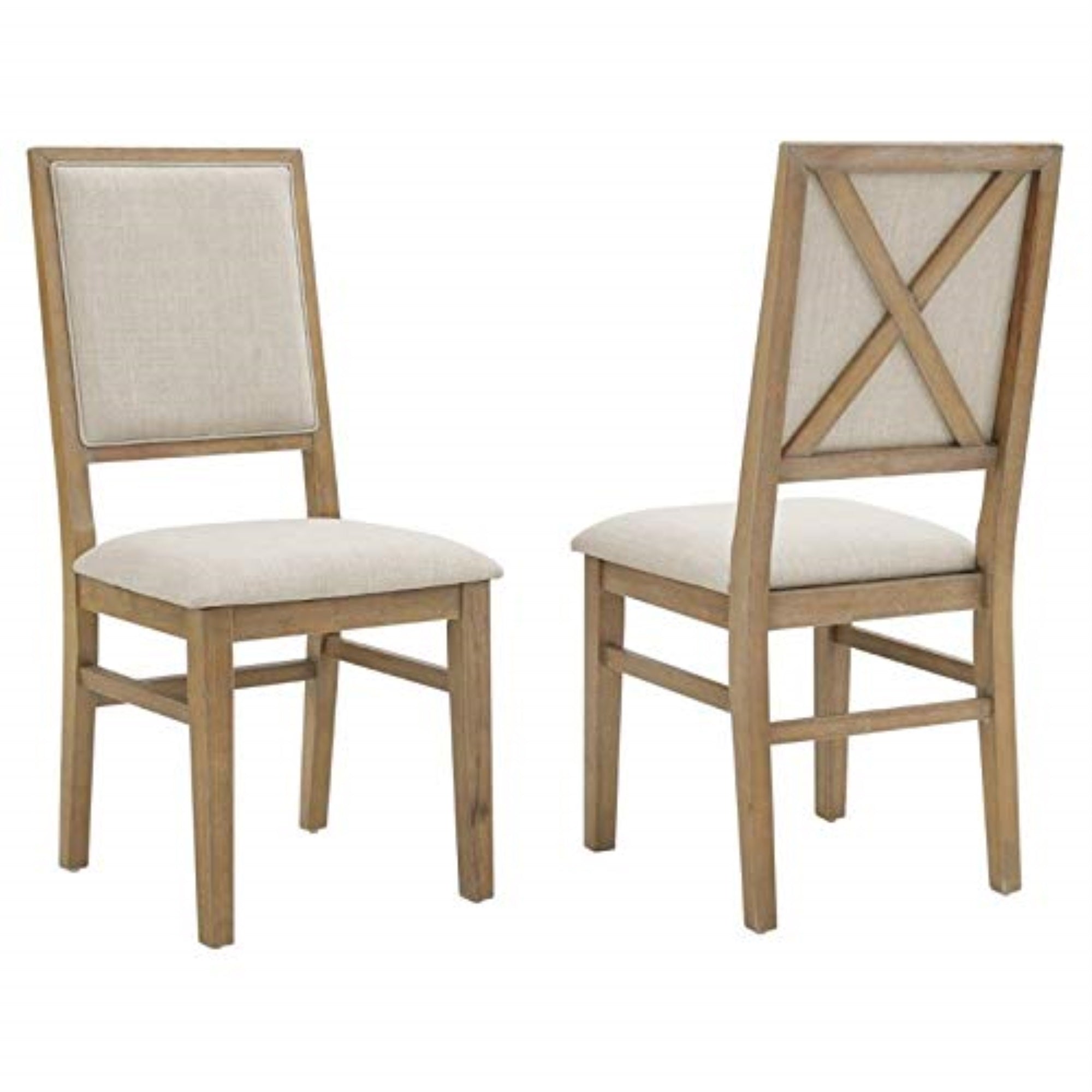 Joanna 2Pc Upholstered Back Chair Set- 2 Upholstered Chairs